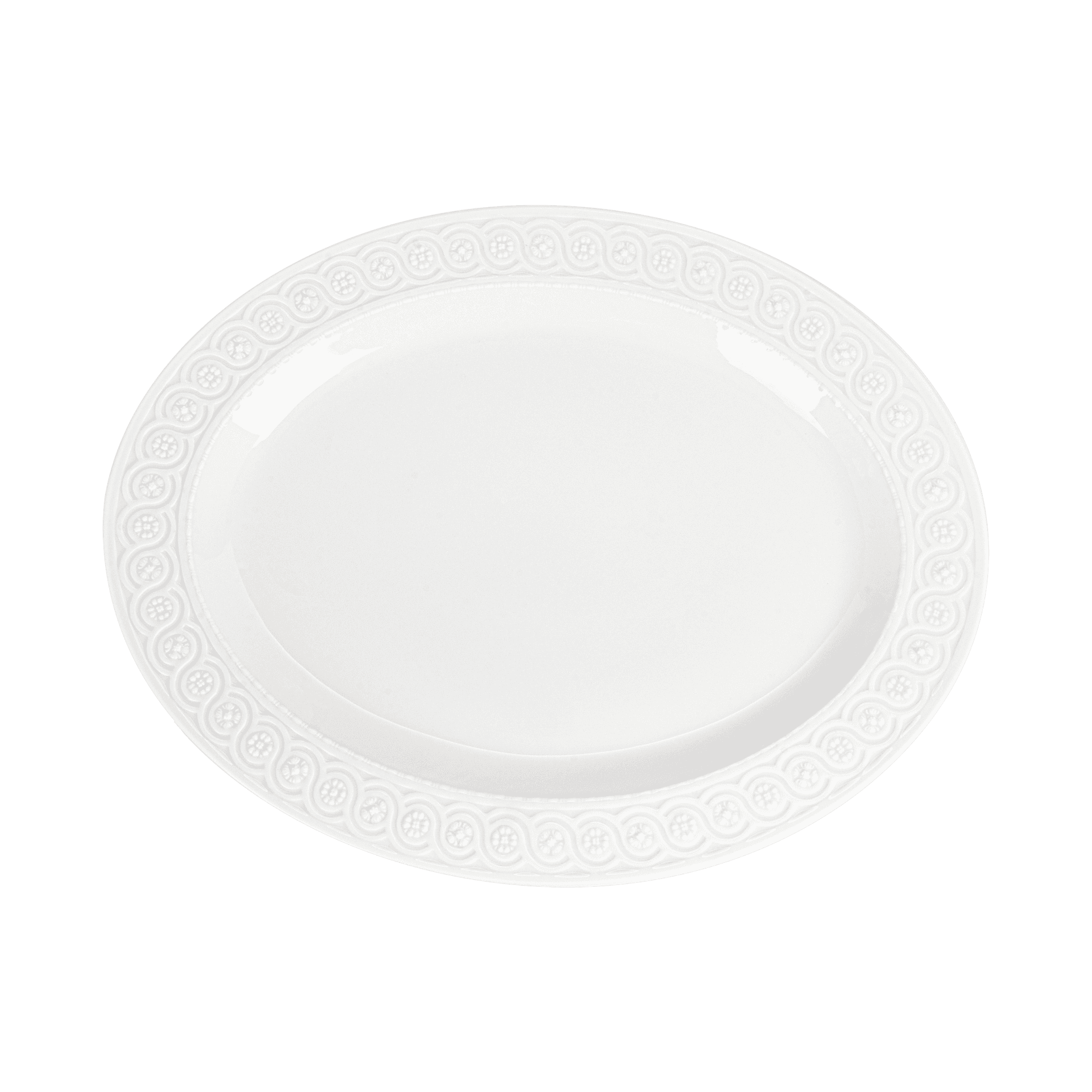 Plato Ovalado de Servicio Louvre White