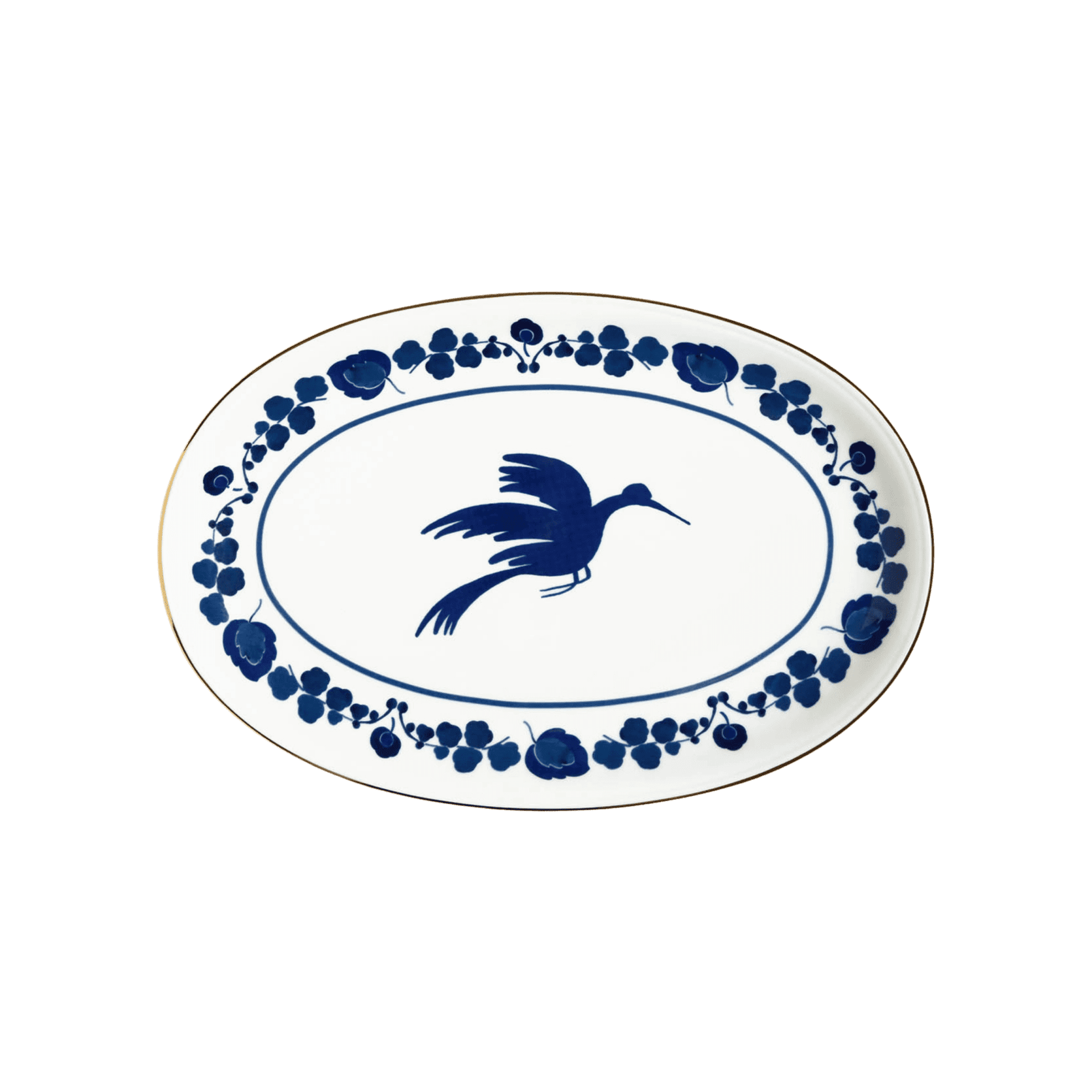 Plato Ovalado de Servicio Wildbird Blu