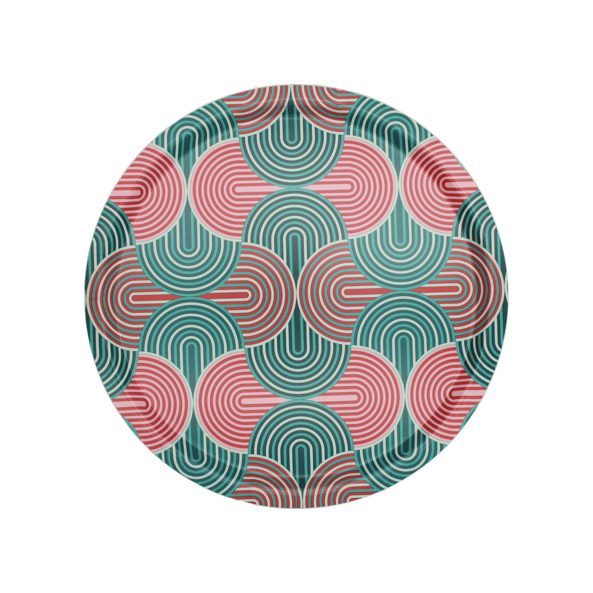 Charola Redonda de Madera Laminada Slinky Verde