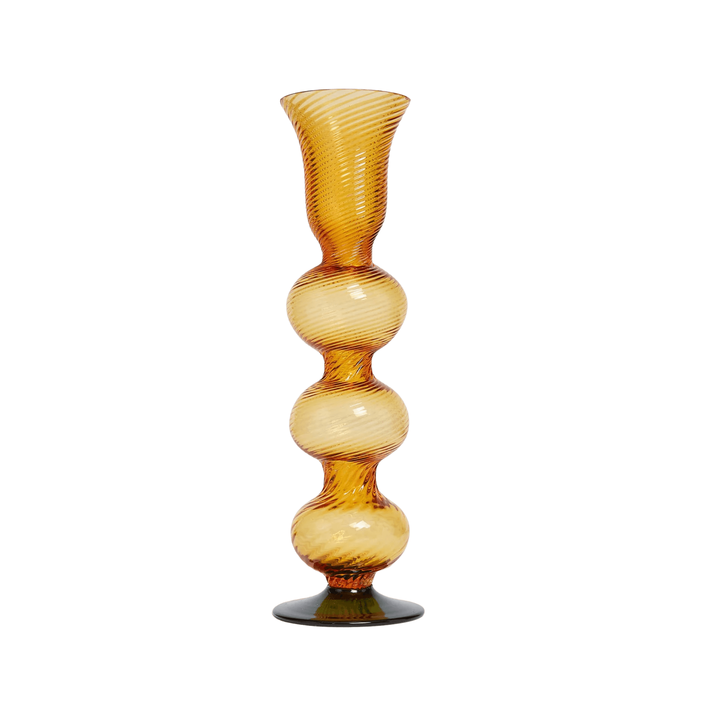 Florero de Cristal Grande Solid Amber