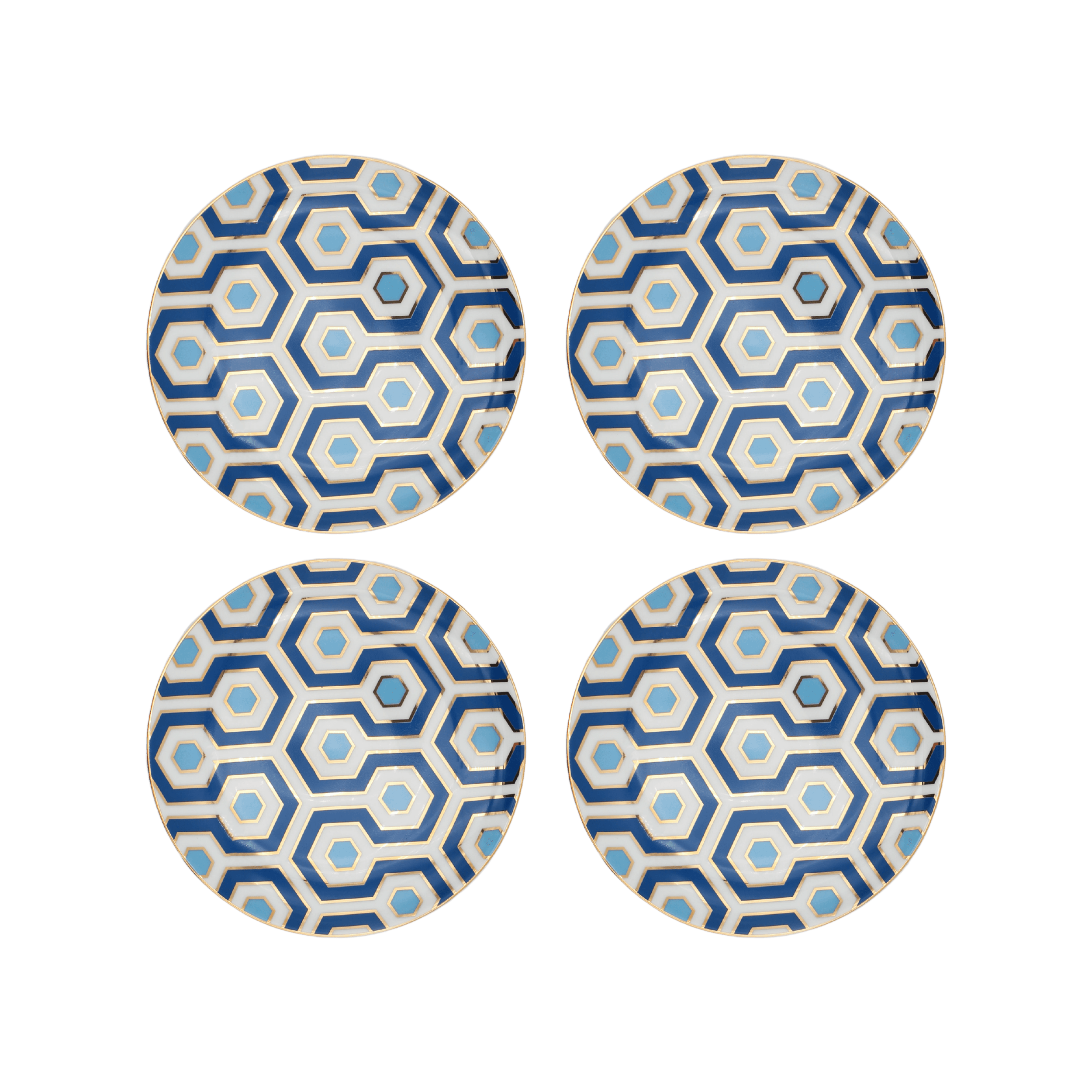 Set de 4 Platos para Canape Newport