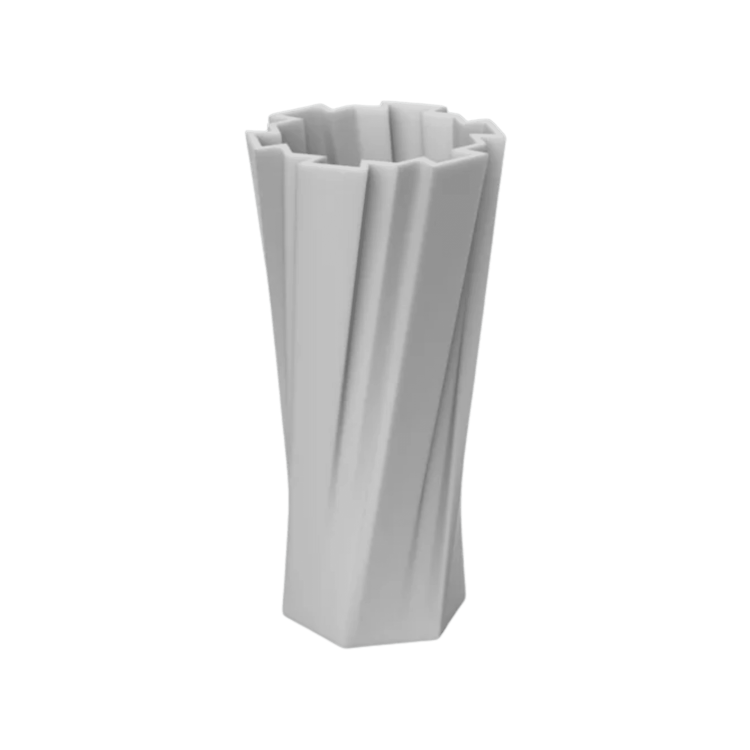 Jarron Torcido Porcelana Blanco