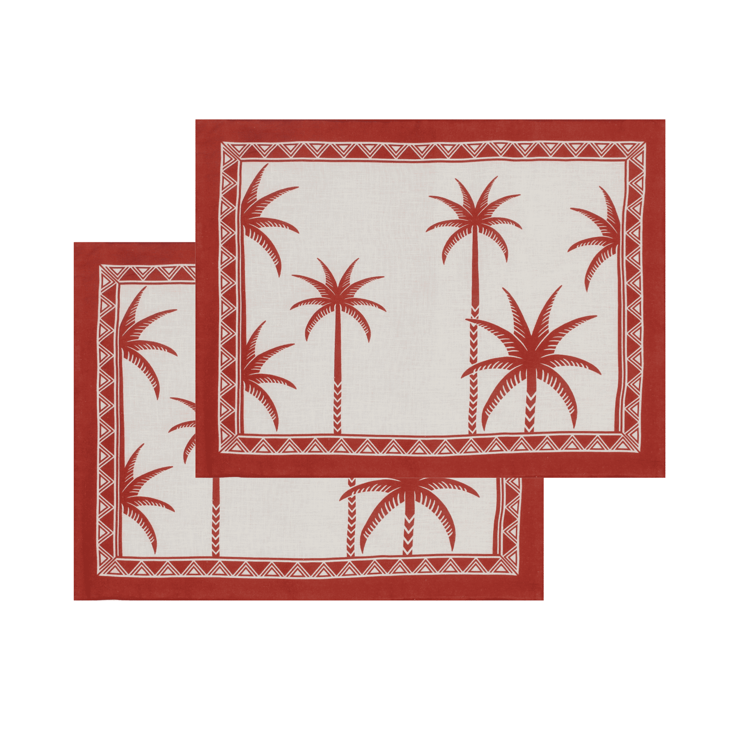 Set de 2 Manteles de Lino Date Palms