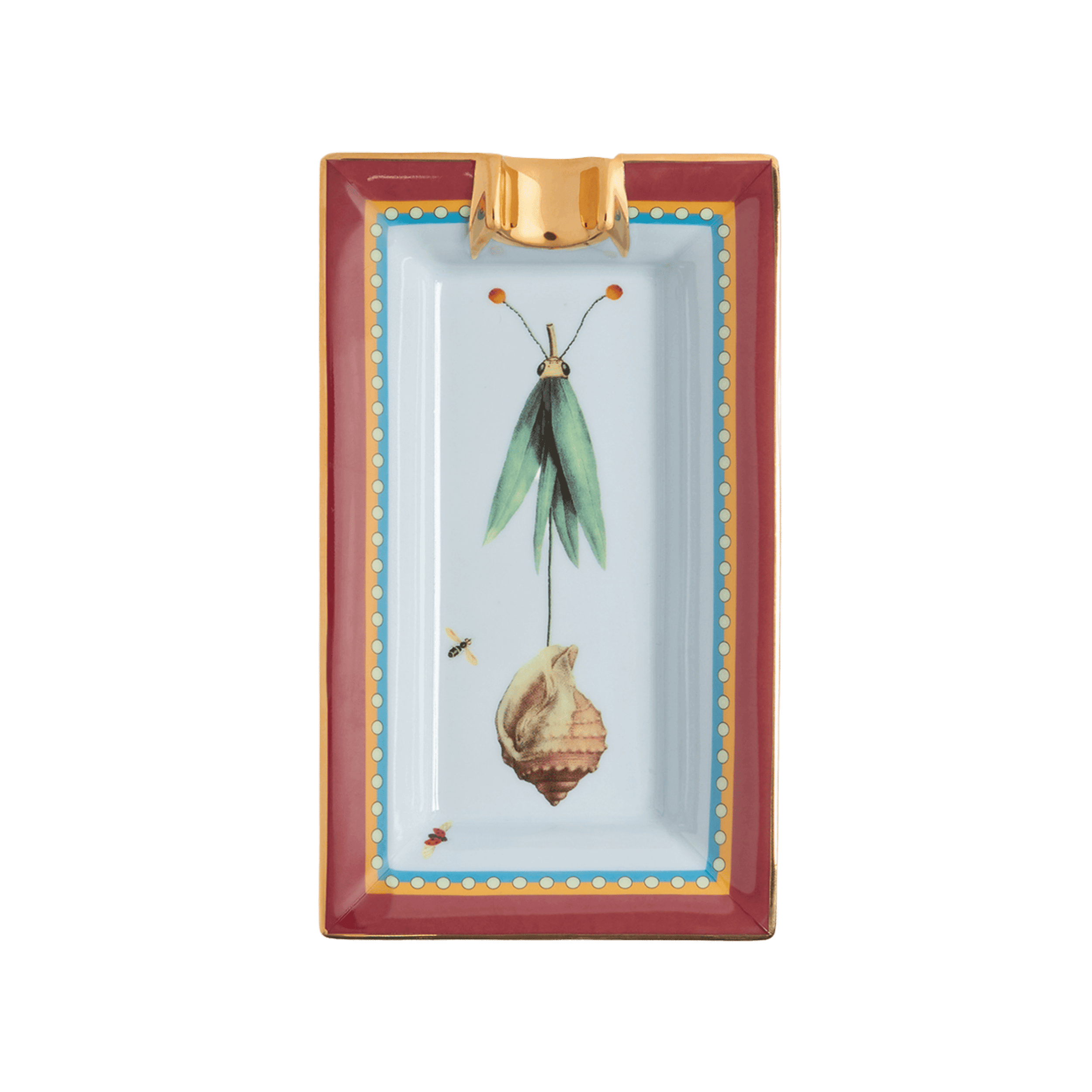 Charola para Incienso de Porcelana Leaftrail Lightblue