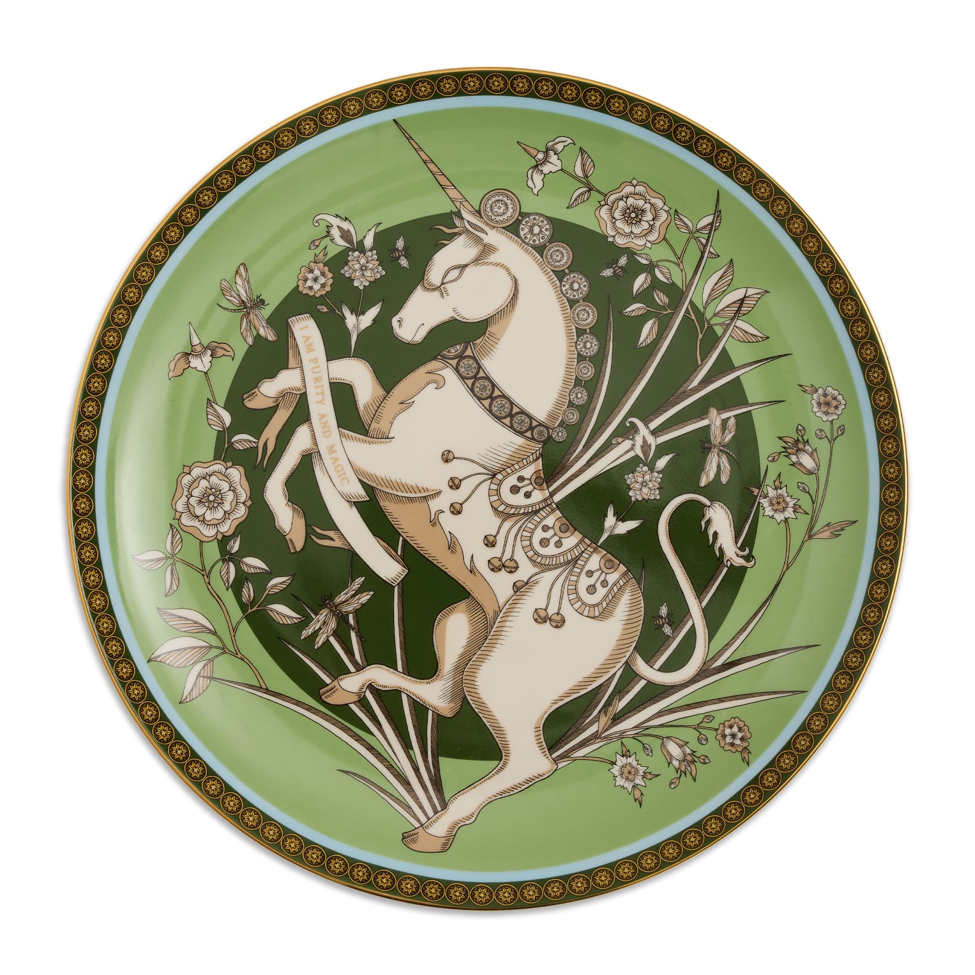 Plato Decorativo de Porcelana The Unicorn