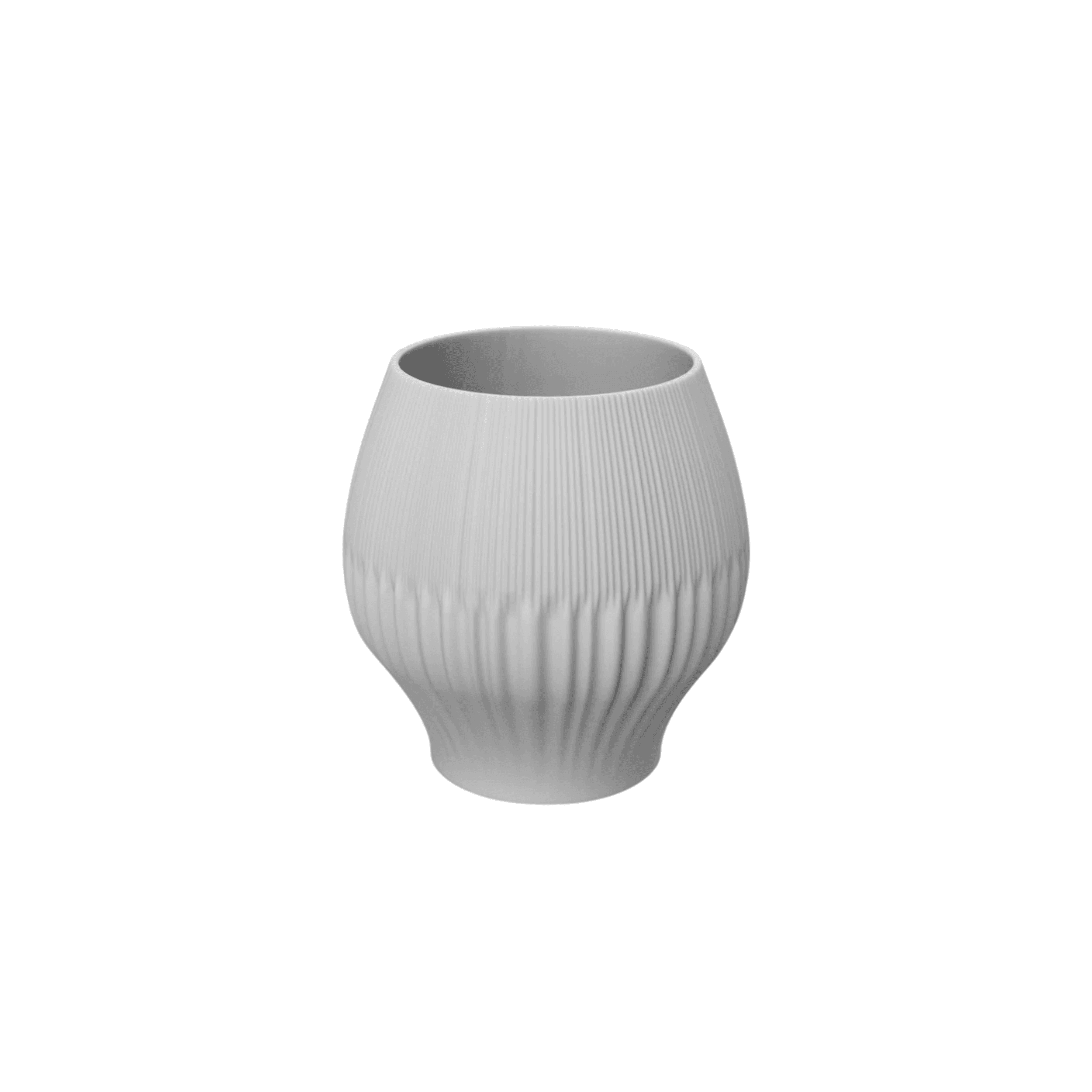Jarron Drapeado Pequeño Porcelana Blanco