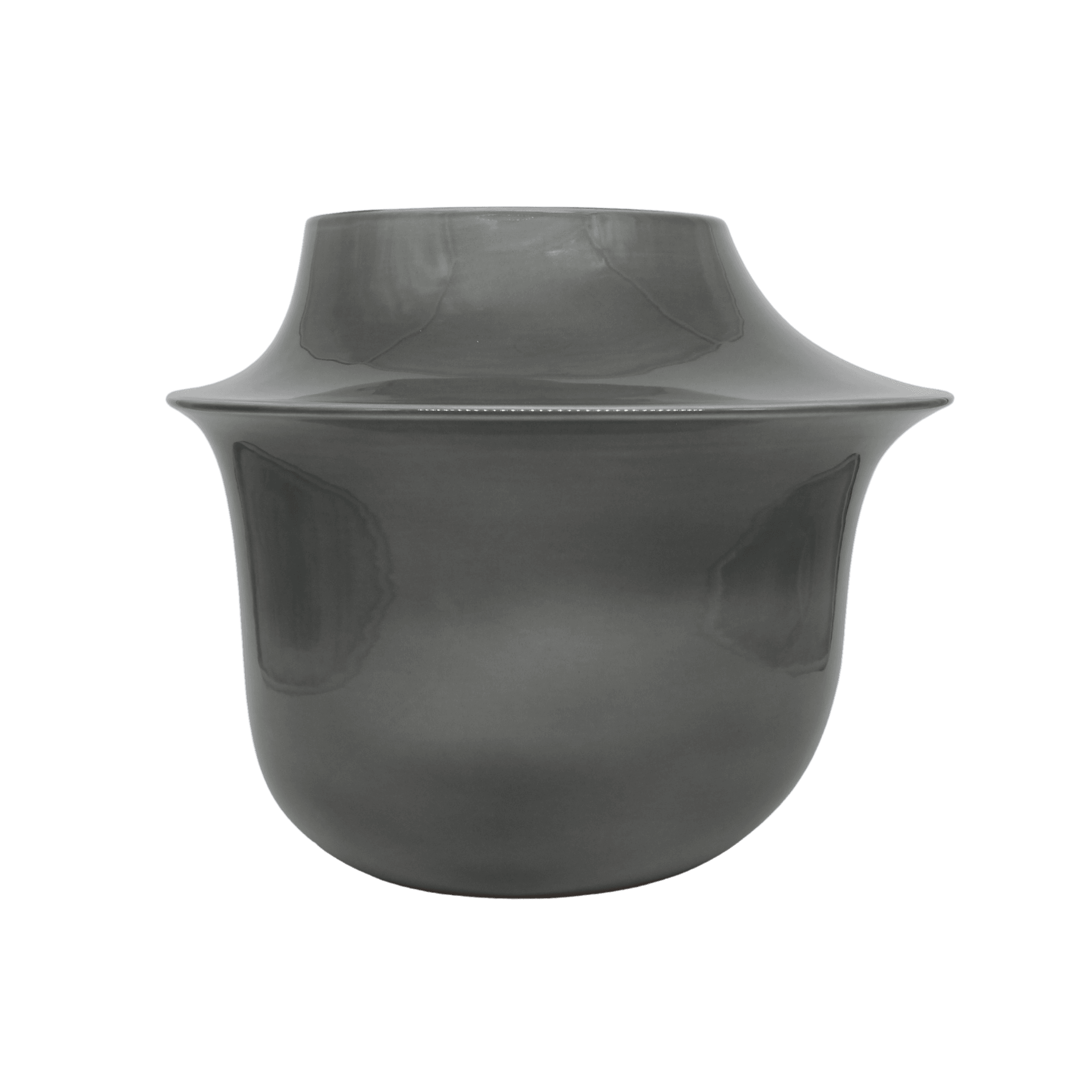 Jarron Isole Flower Pot 1 Glossy Smoke Grey