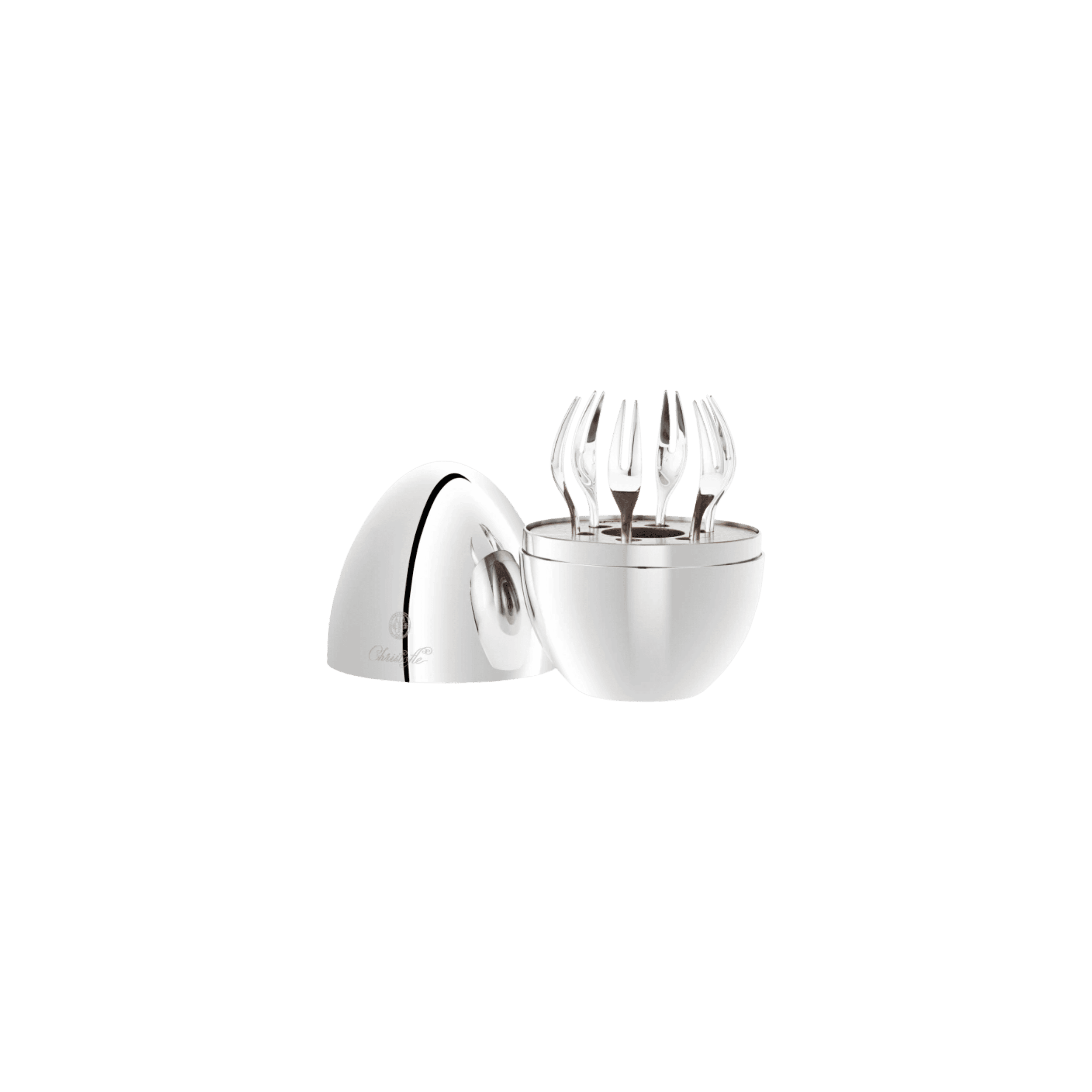 Mood Yummy Set de 6 Mini Tenedor para Aperitivo Plateado