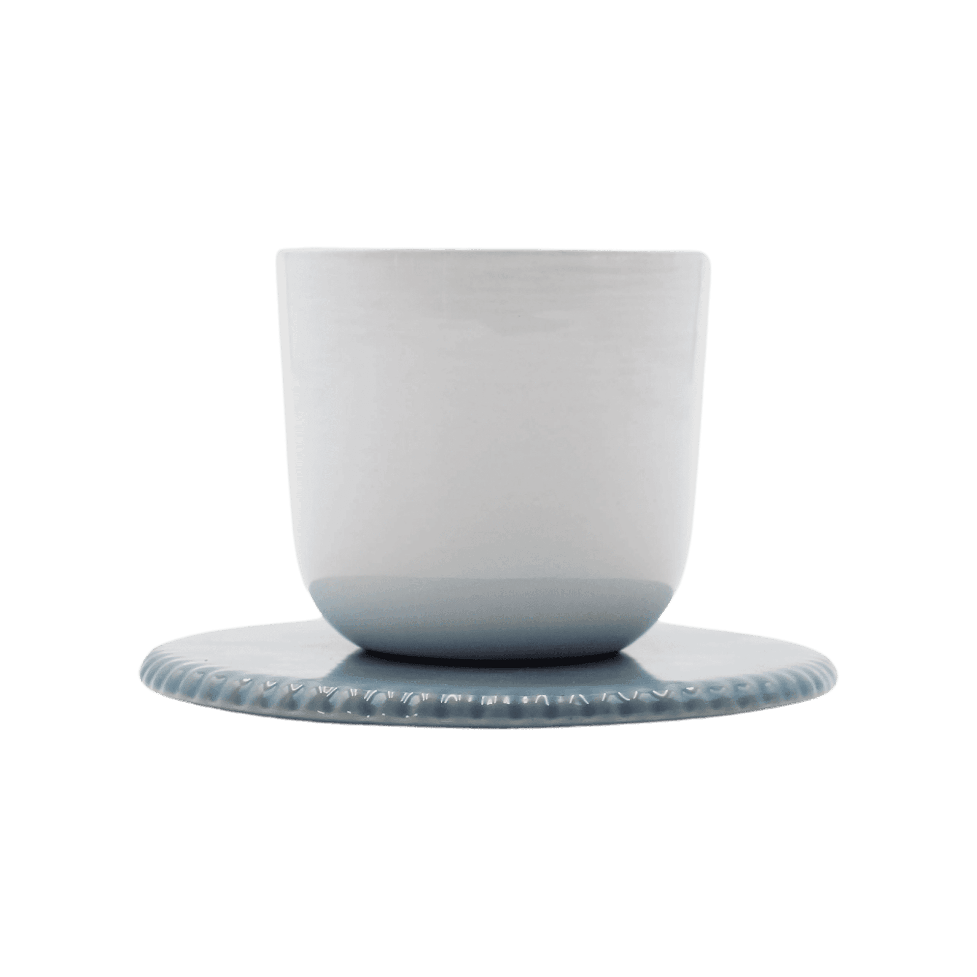 Taza para Café y Plato Mr & Mrs Love Sugar Paper Blue