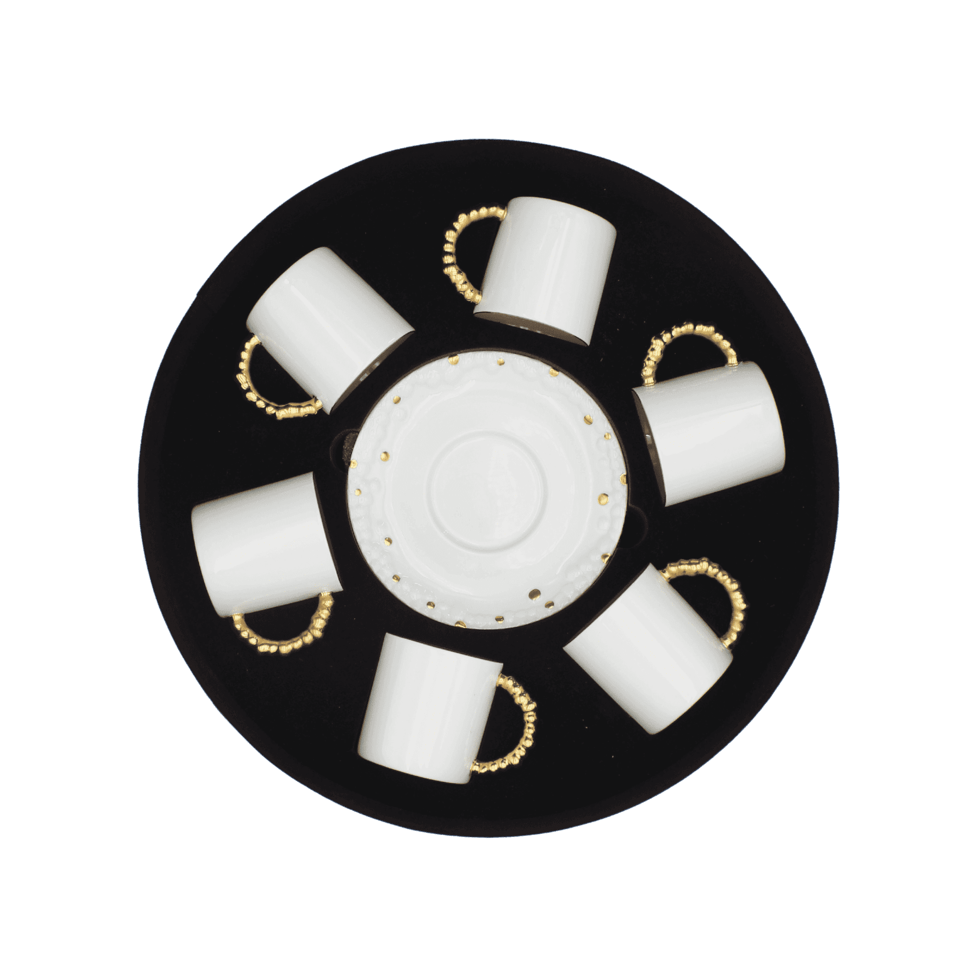 Set de 6 Tazas para Espresso con Plato Haas Mojave Dorado