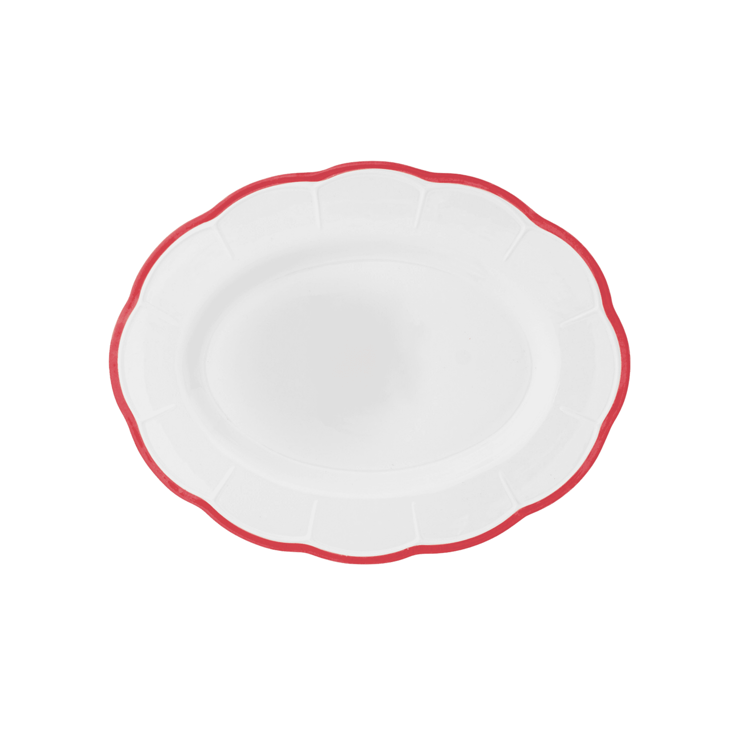 Plato de Servicio Ovalado Red Rim