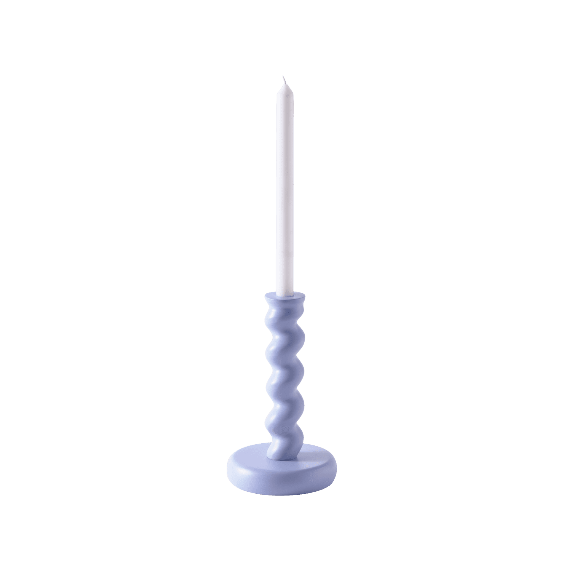 Candelabro Twister Mediano Azul Claro