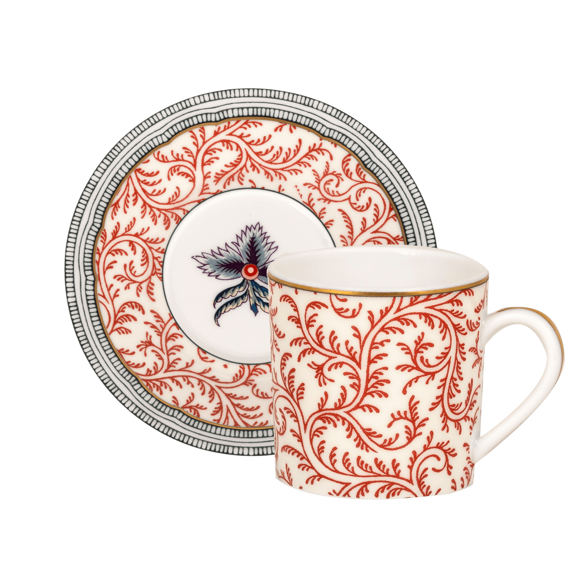 Set de 4 Tazas para Espresso con Platito Braquenie