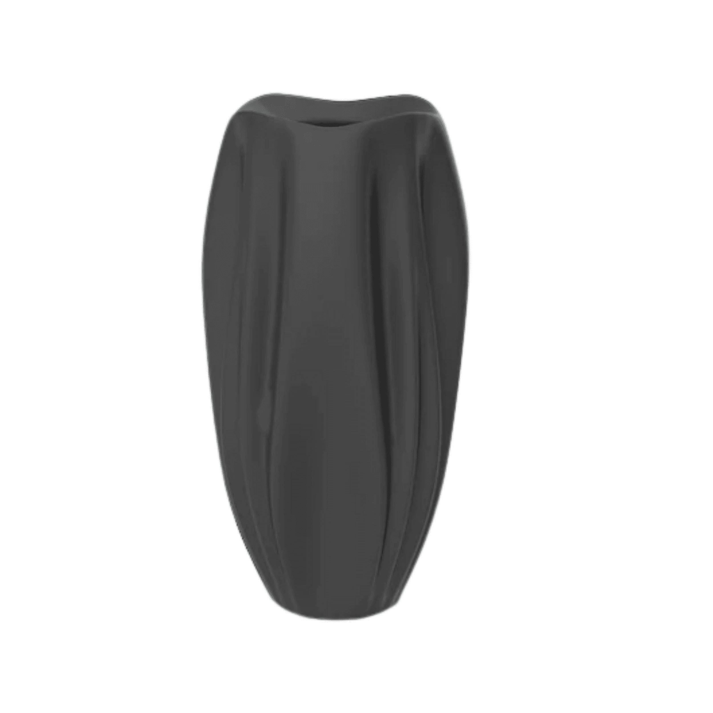 Jarron Ascidia Porcelana Negro