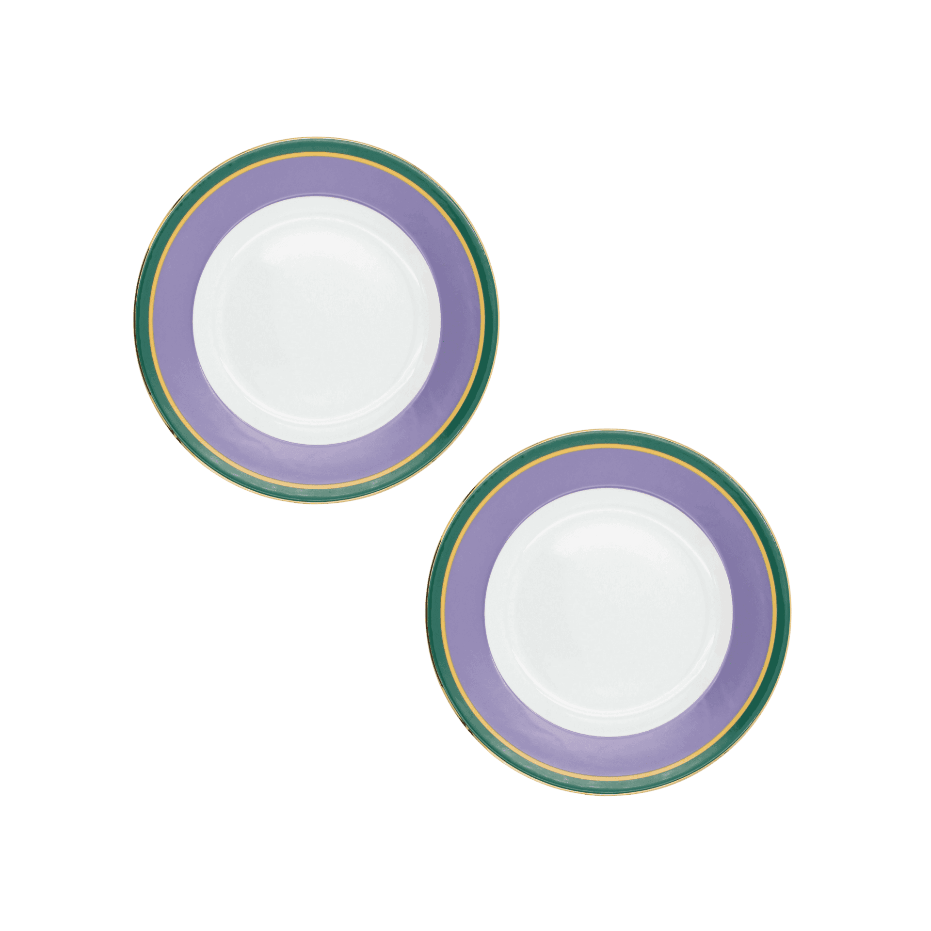 Set de 2 Platos Base de Porcelana Rainbow Viola