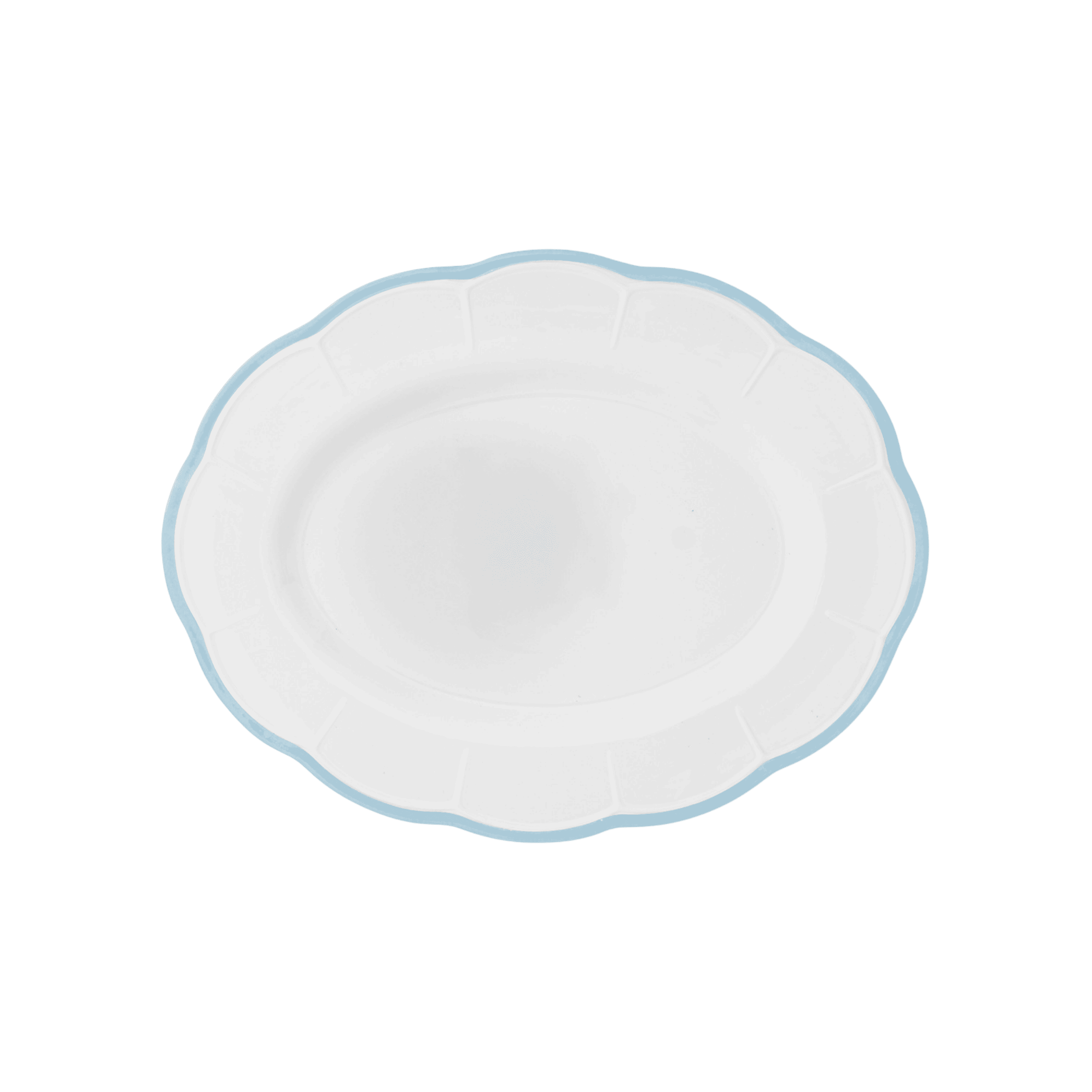 Plato de Servicio Ovalado Light Blu Rim