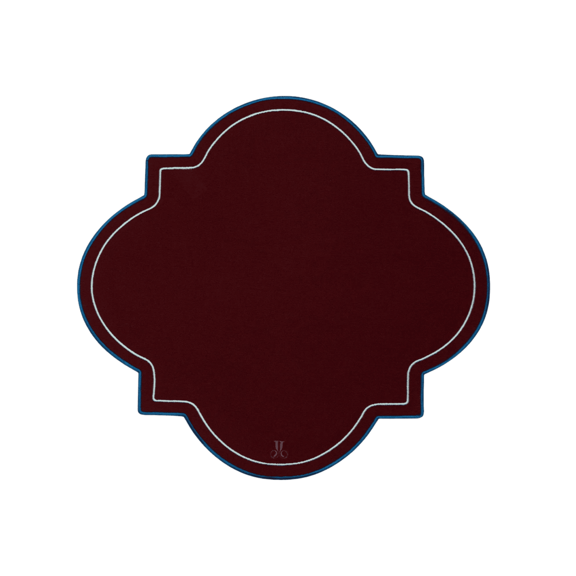Set de 2 Manteles Individuales Solid Medallion Bordeaux