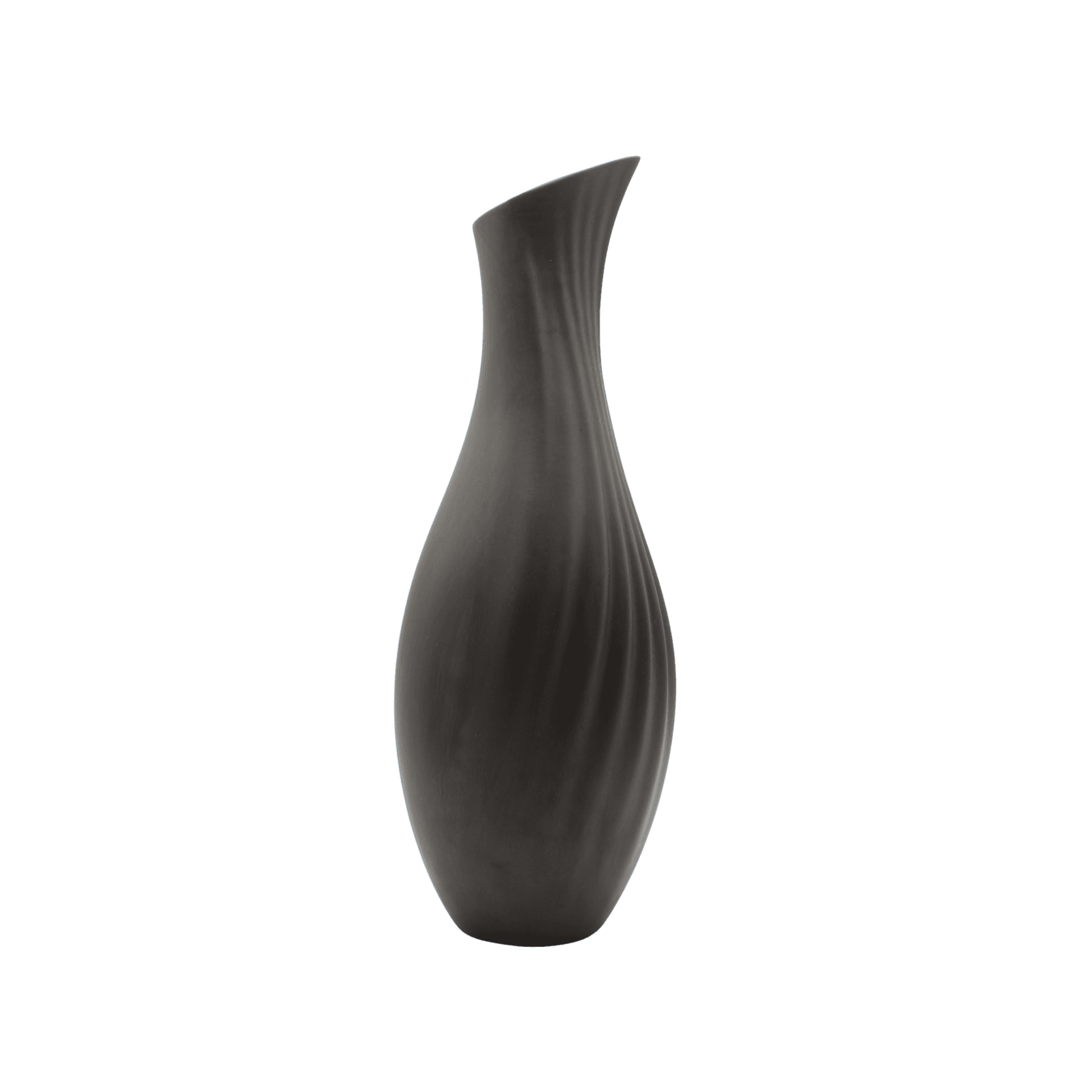Jarron Lily Grande Porcelana Negro