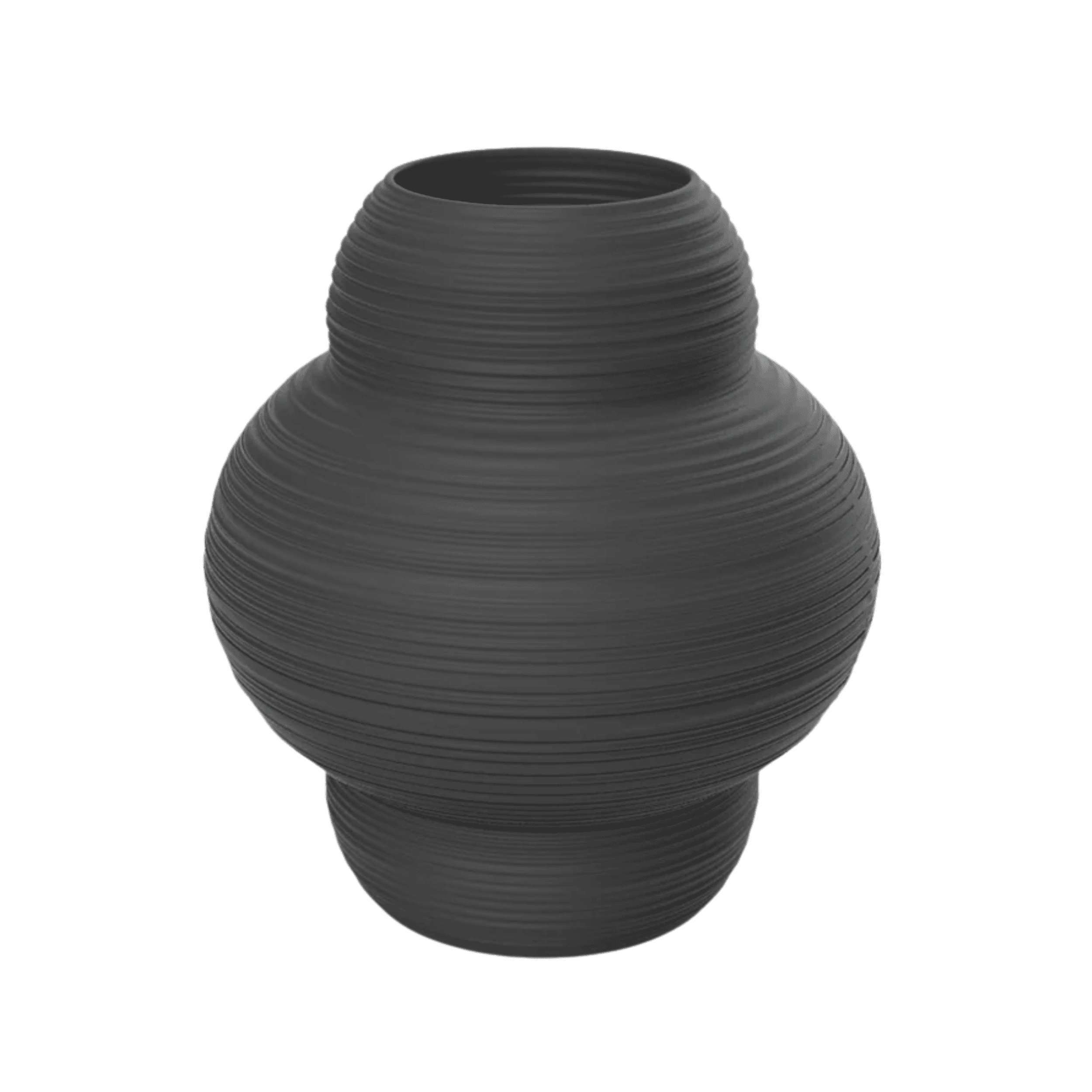 Jarron Dip Grande Porcelana Negro