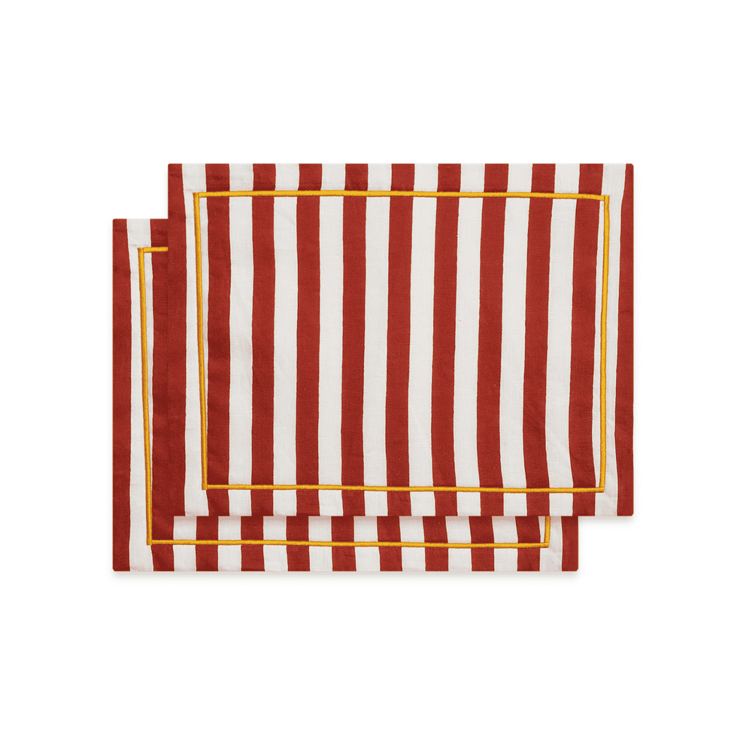 Set de 2 Manteles de Lino Riviera Mattone