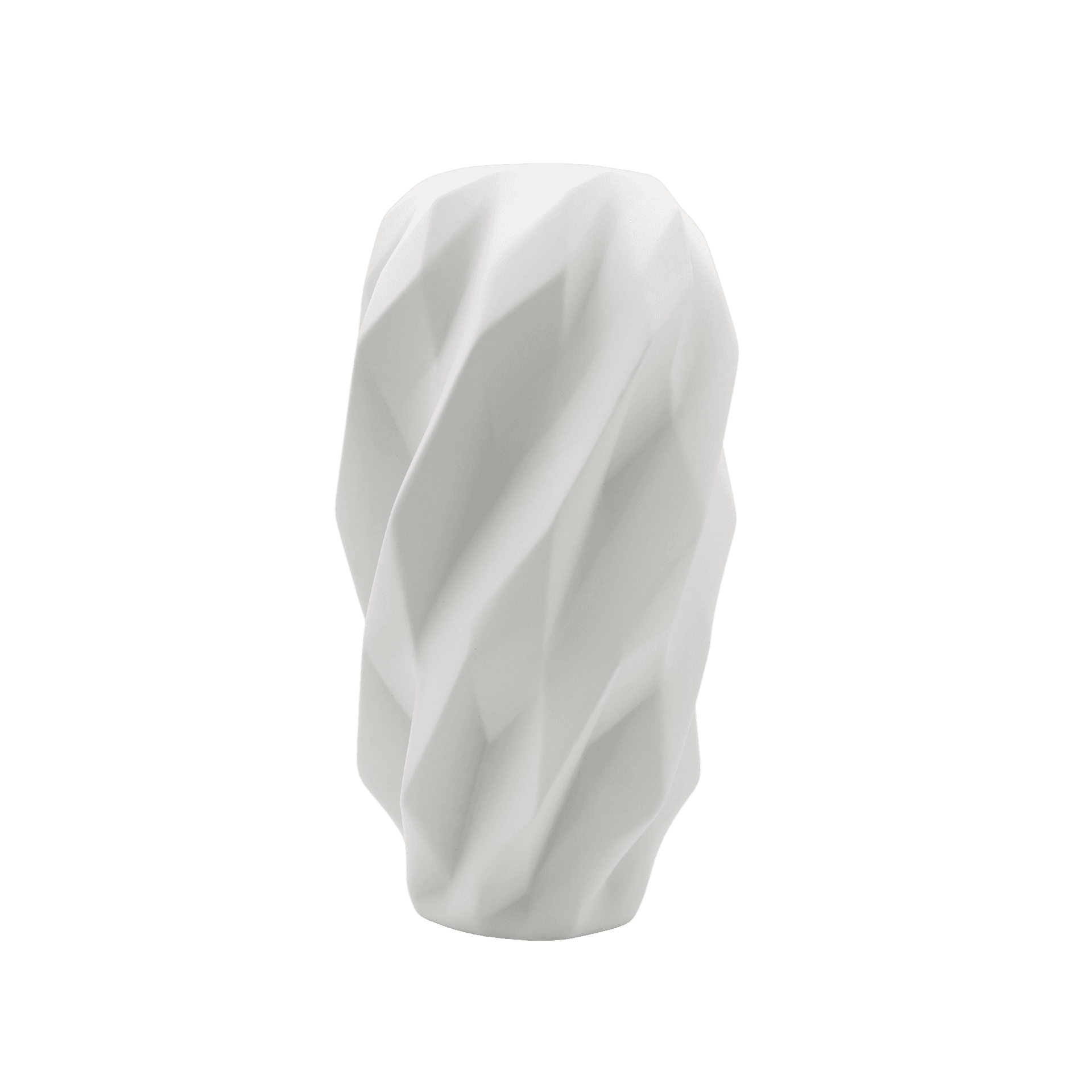 Jarron Plissan Grande Porcelana Blanco