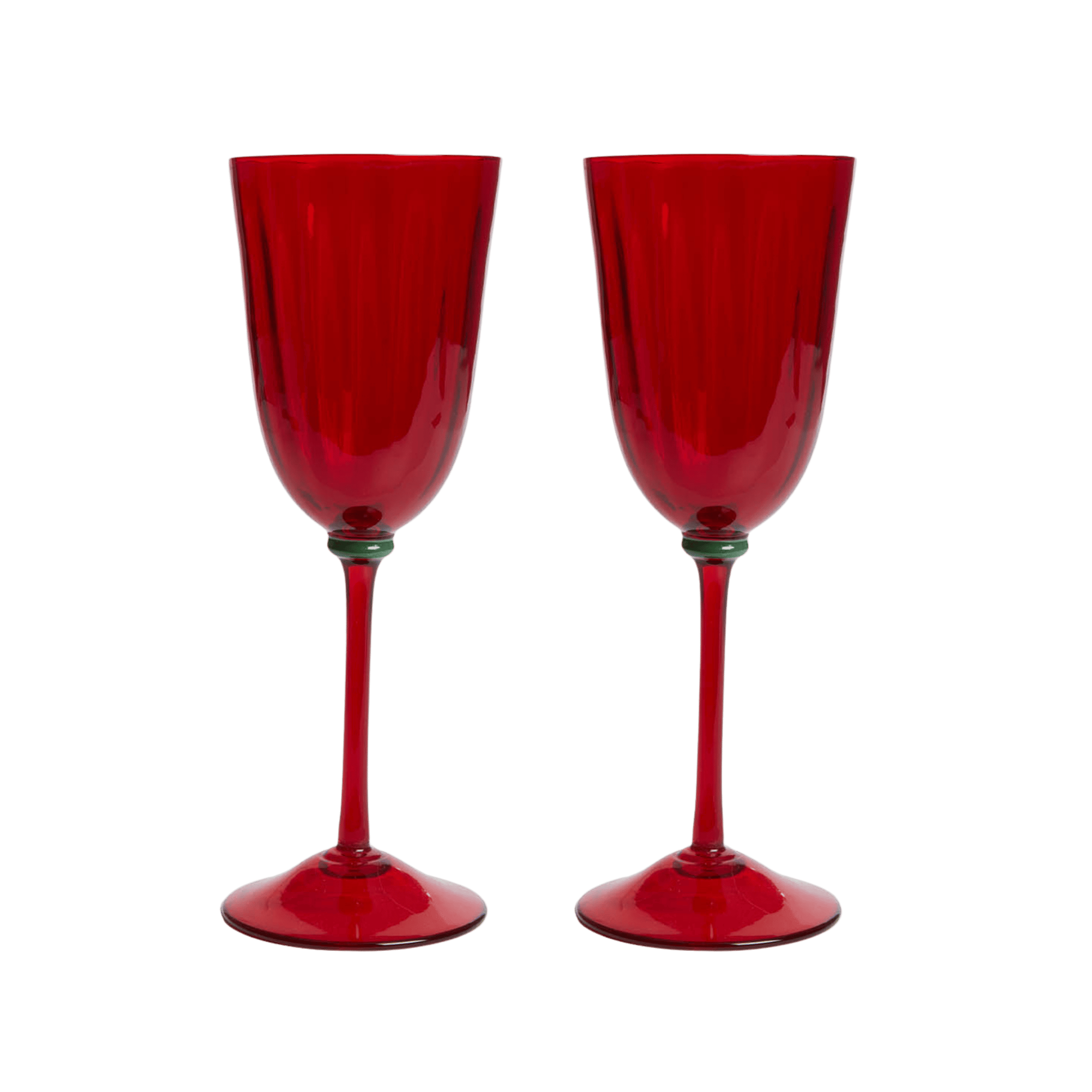 Set de 2 Copas de Vino Murano Rainbow Red