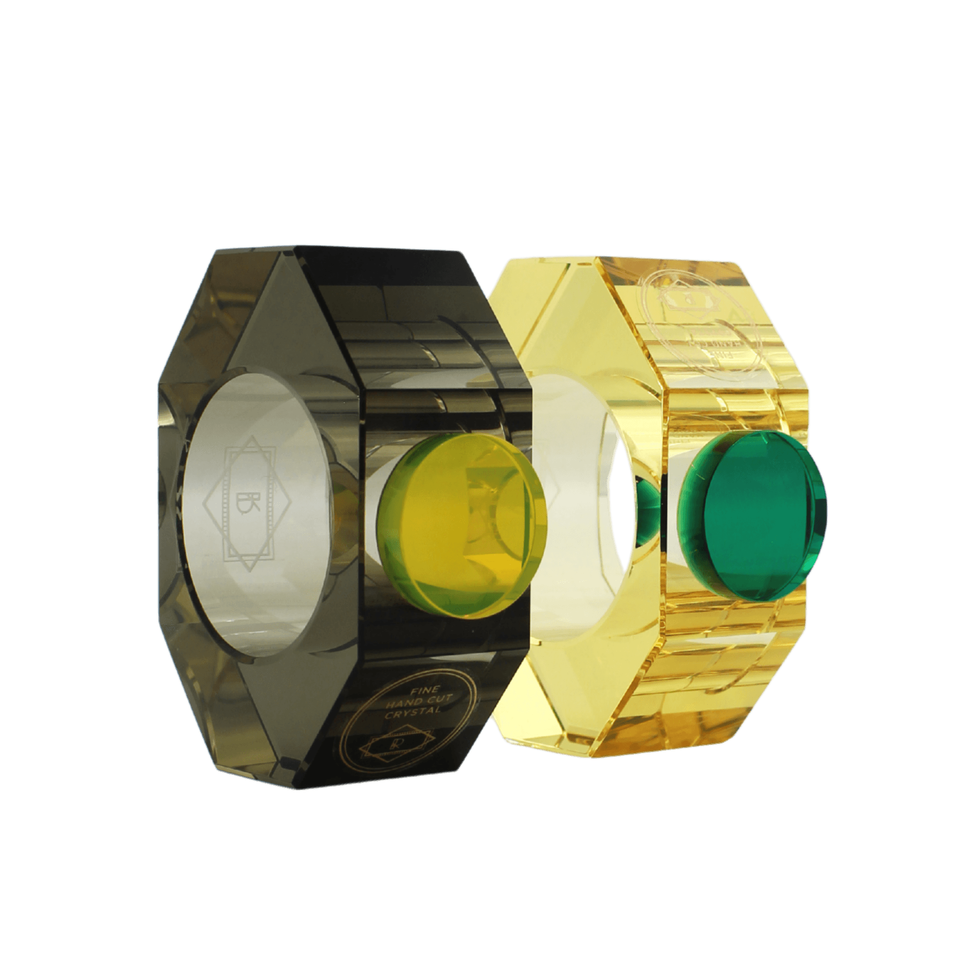 Set de 2 Servilleteros Amarillos Shelby
