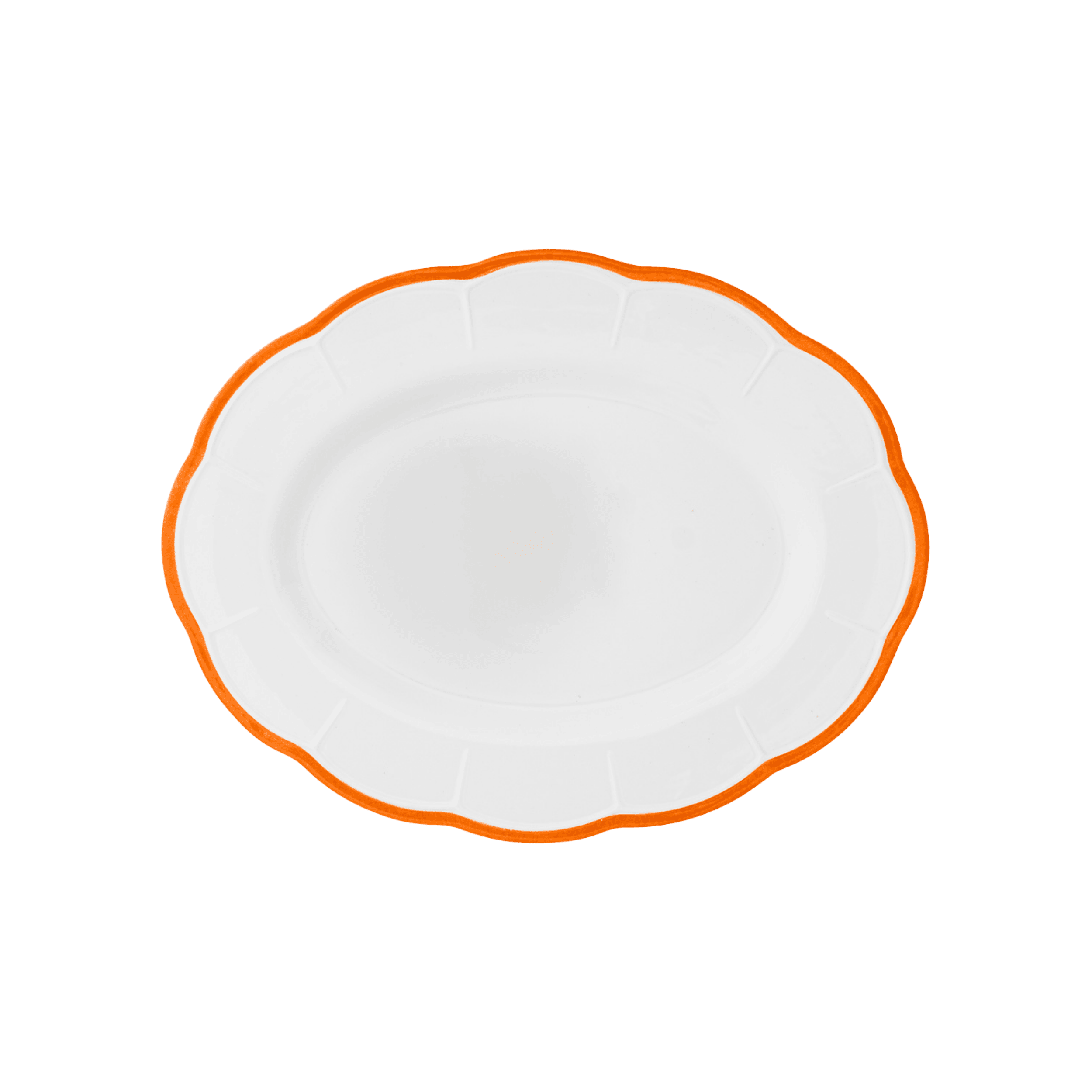 Plato de Servicio Ovalado Orange Rim