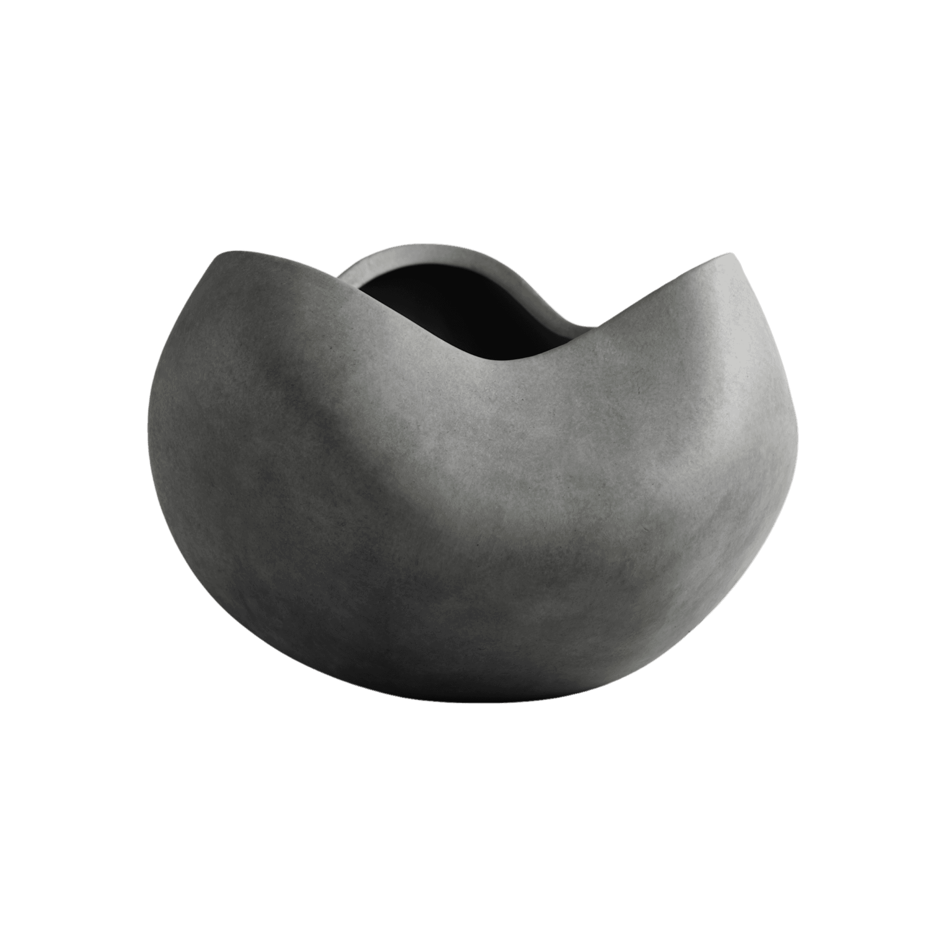 Bowl Curve Pequeño Gris Obscuro