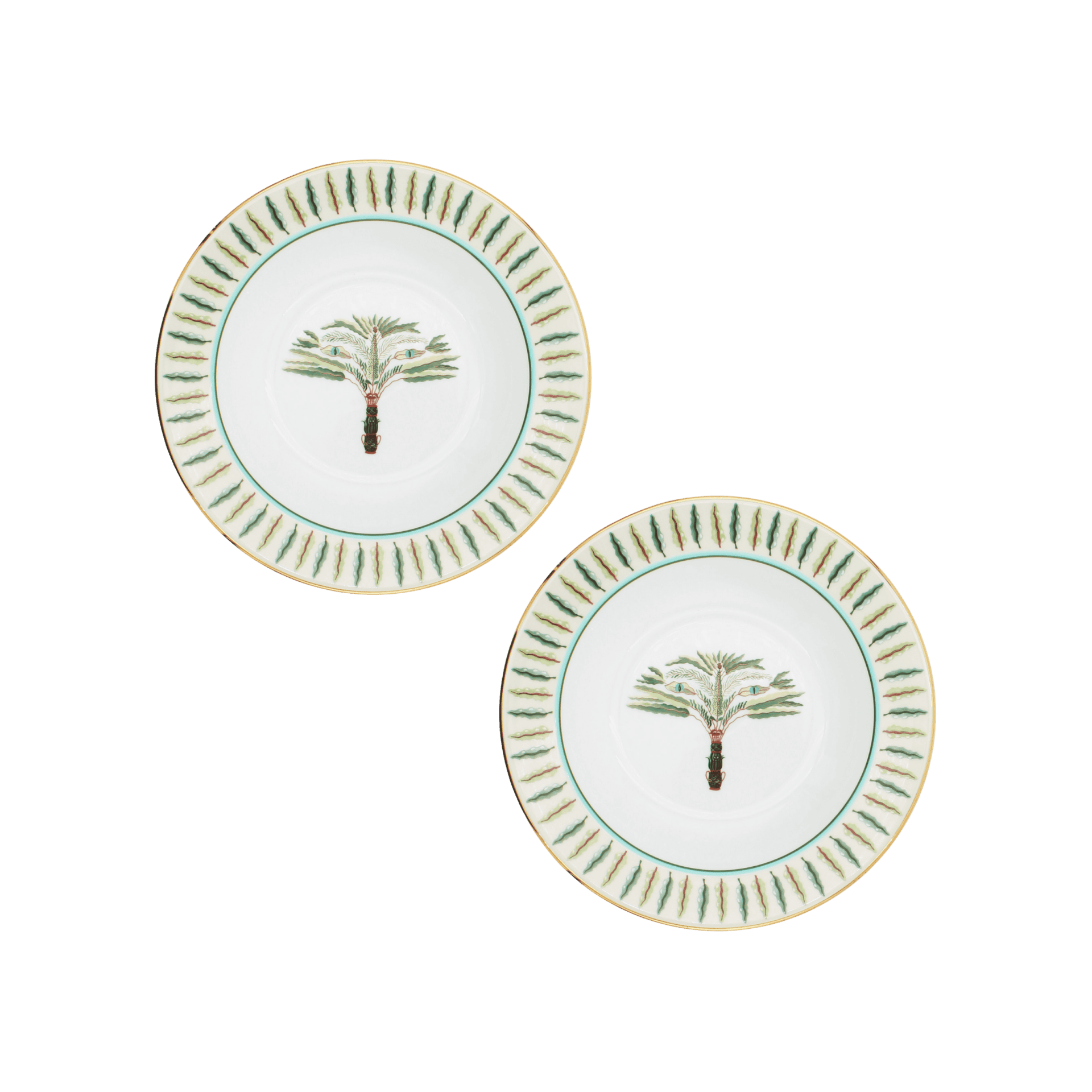Set de 2 Platos para Sopa de Porcelana Eden