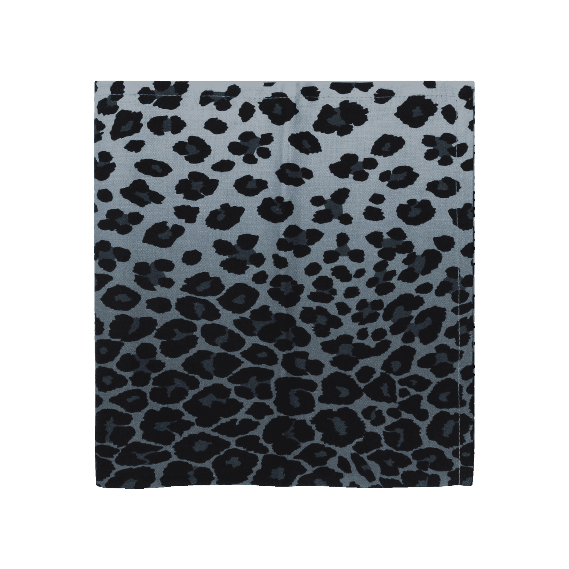 Set de 4 Servilletas Lino y Sateen Leopardo Azul