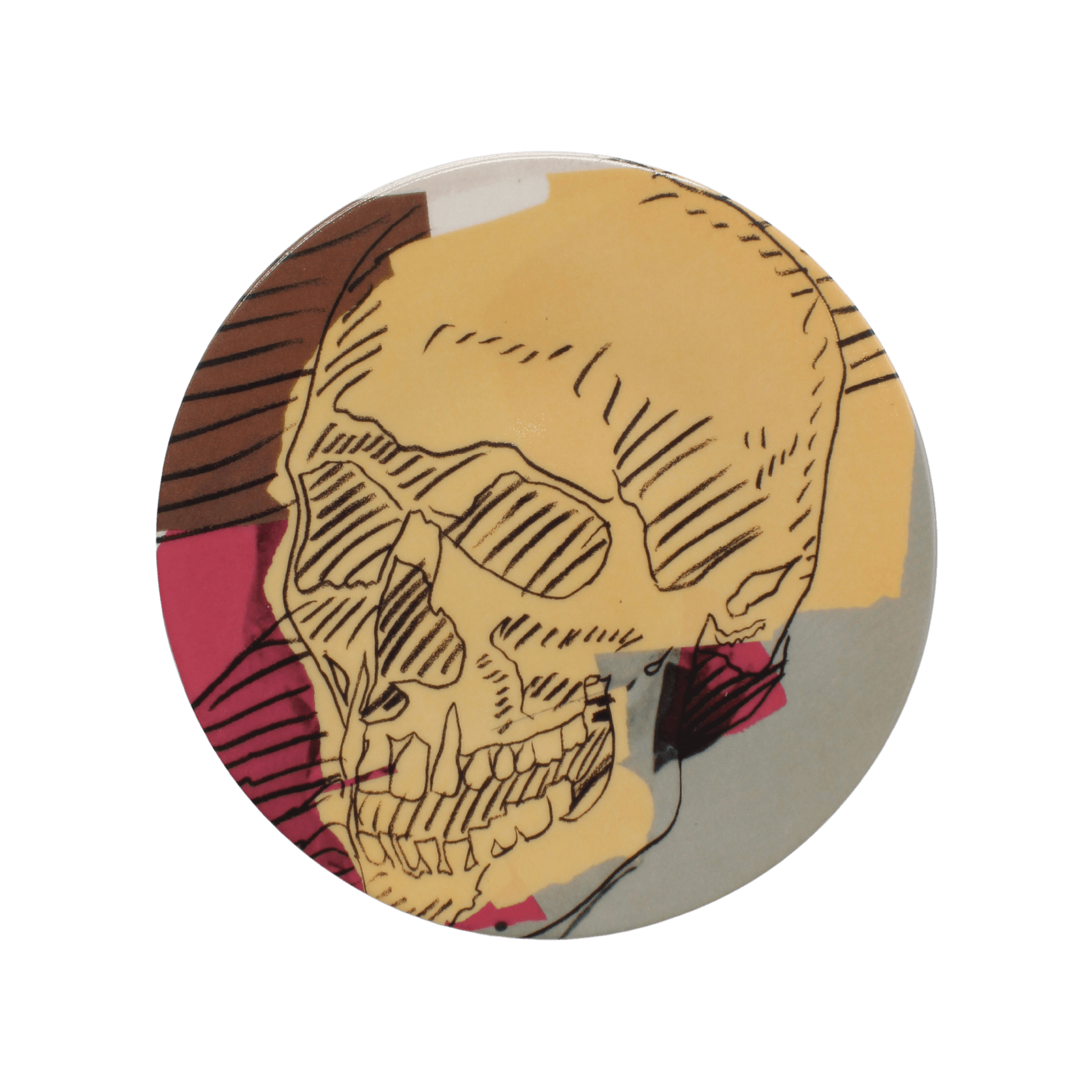 Plato para Ensalada de Porcelana Skull Brown Pink Beige