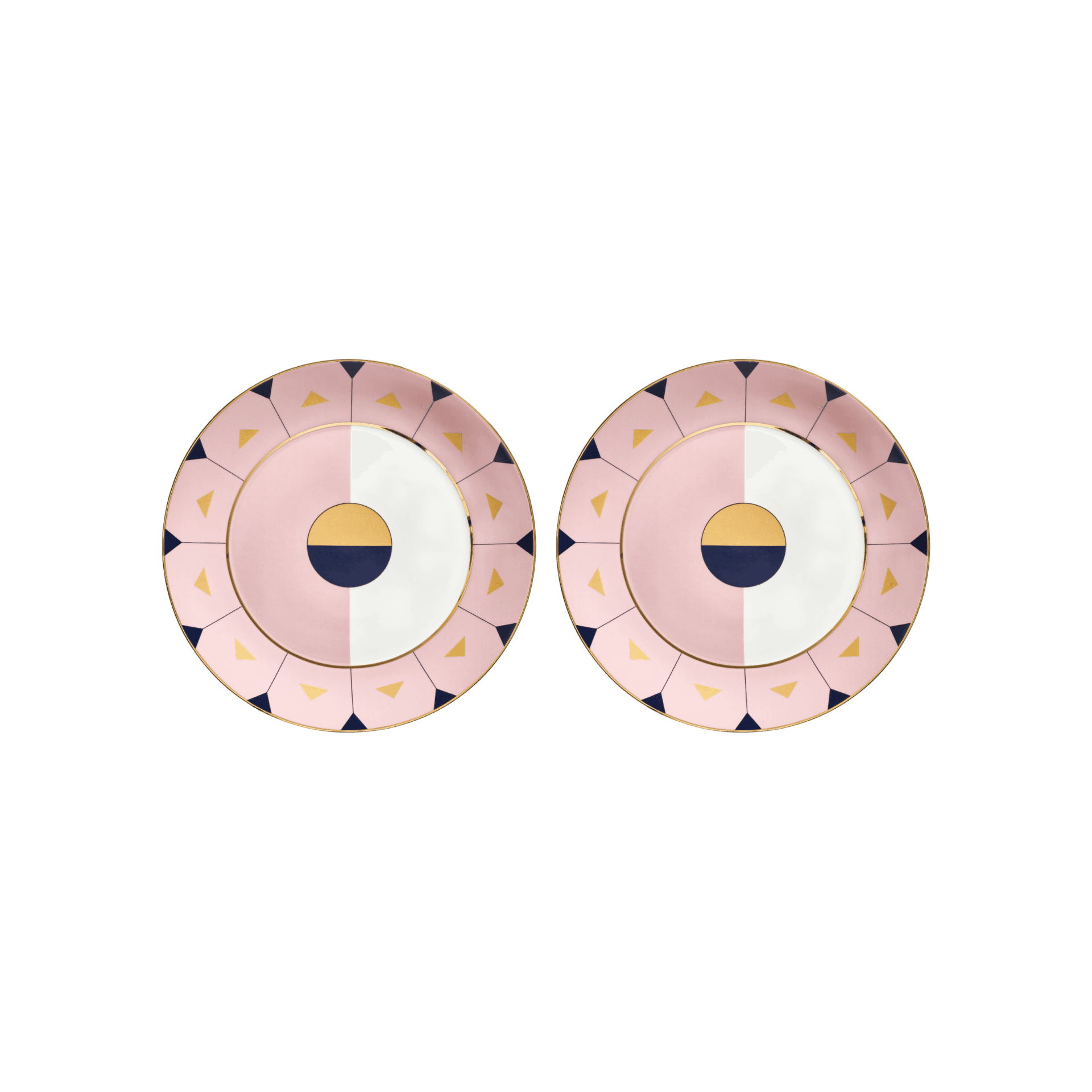 Set de 2 Platos Trinche Madeira de Porcelana