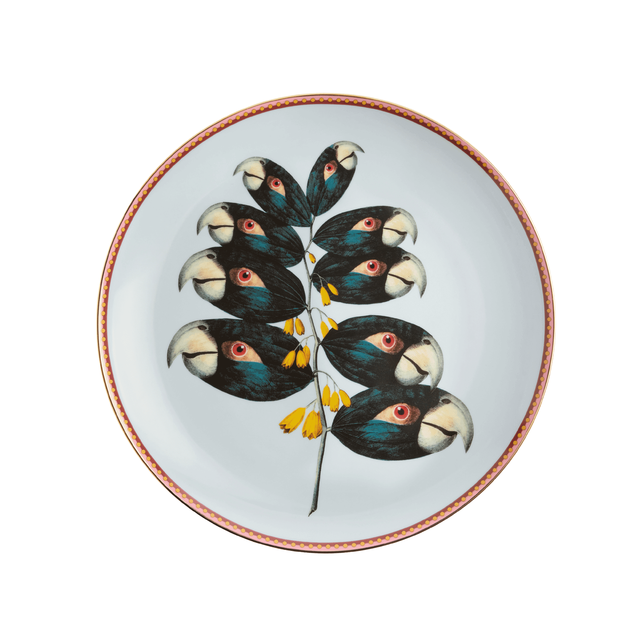 Plato de Porcelana Parrotstem Light Blue