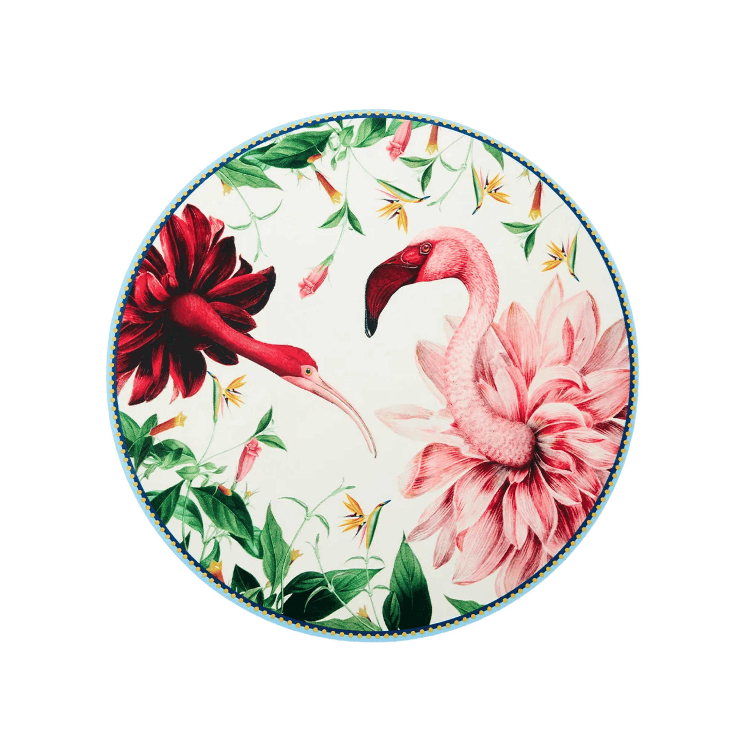Mantel Redondo de Madera Laminada Birdbloom Ivory