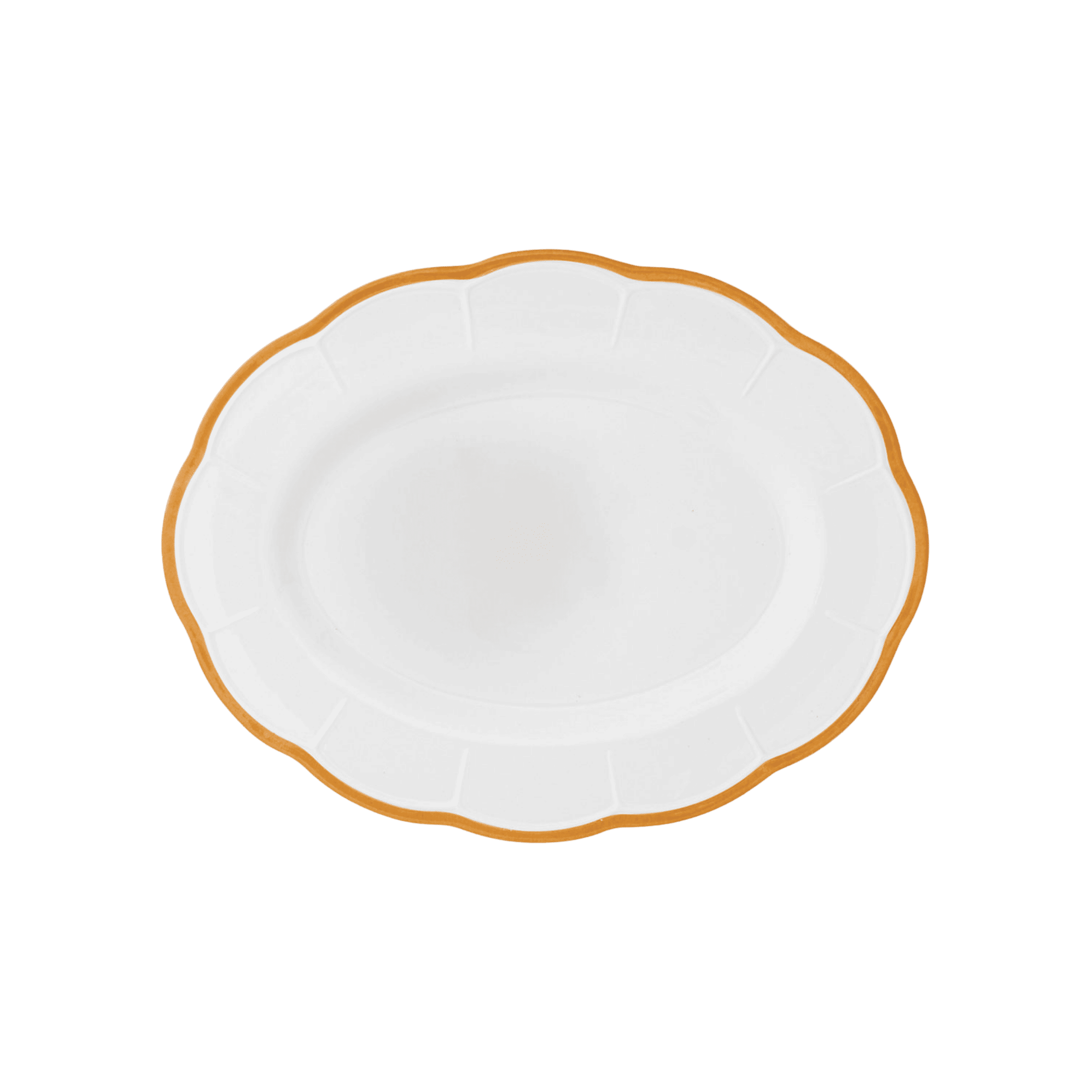 Plato de Servicio Ovalado Yellow Rim