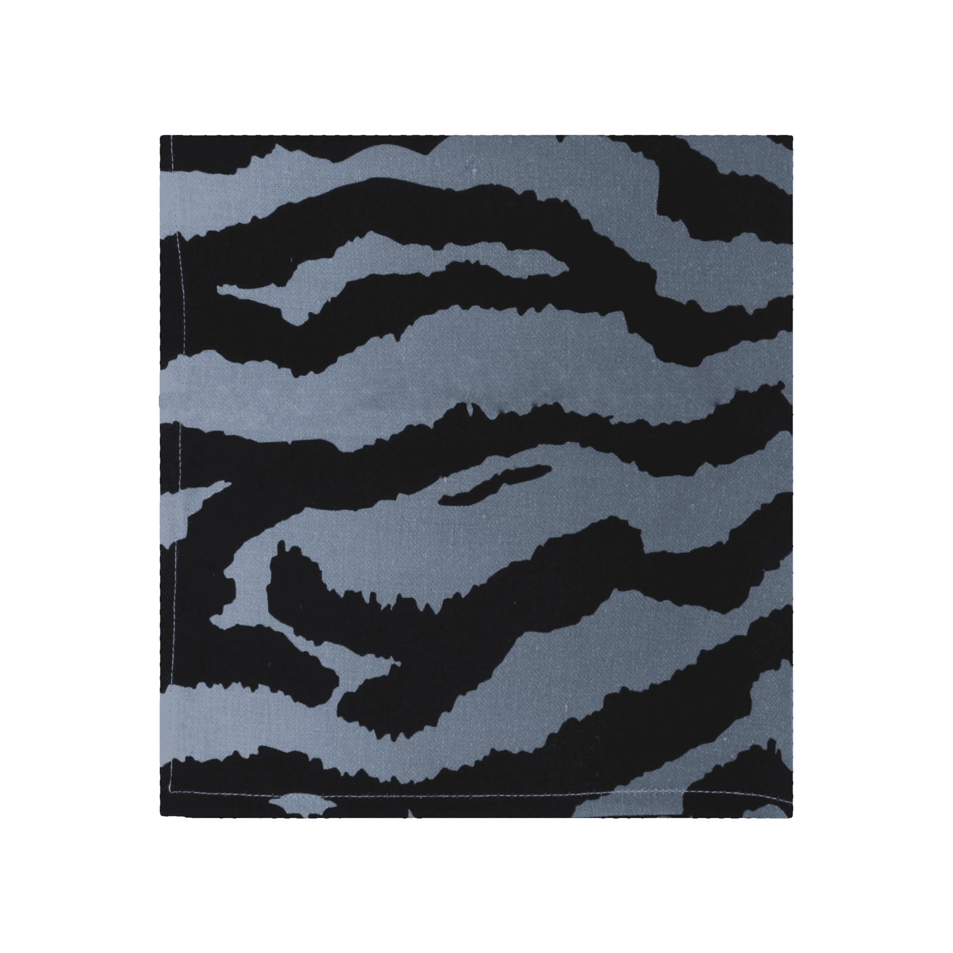 Set de 4 Servilletas Lino y Sateen Tigre Azul