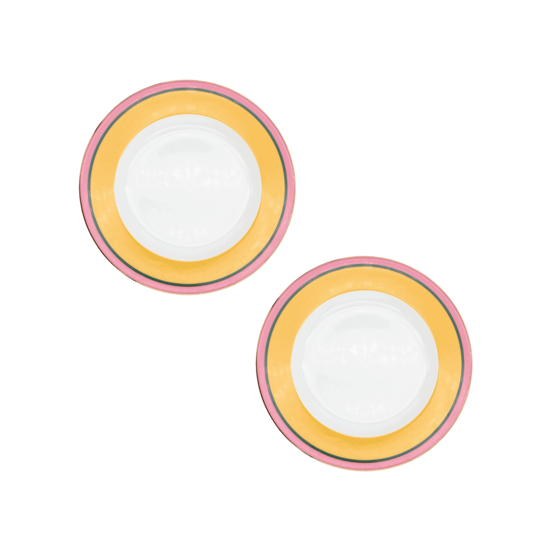 Set de 2 Platos Base de Porcelana Rainbow Giallo