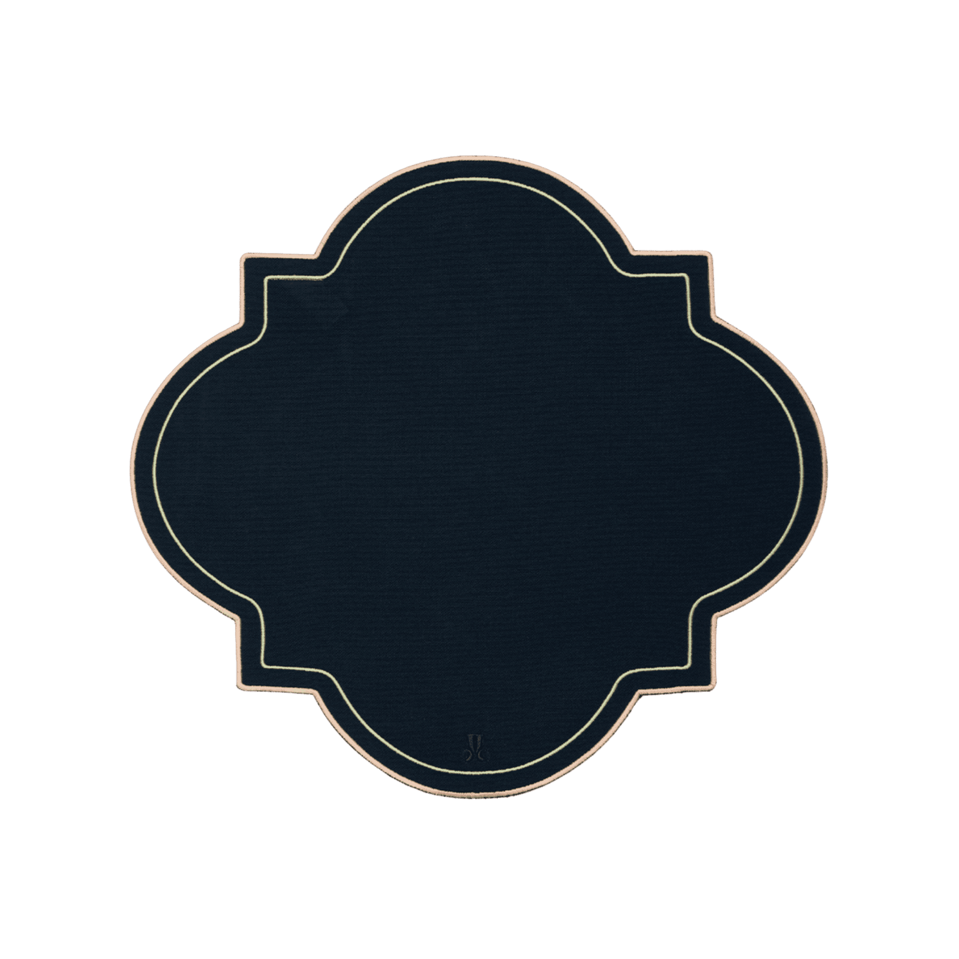 Set de 2 Manteles Individuales Solid Medallion de Acrilico Navy Blue