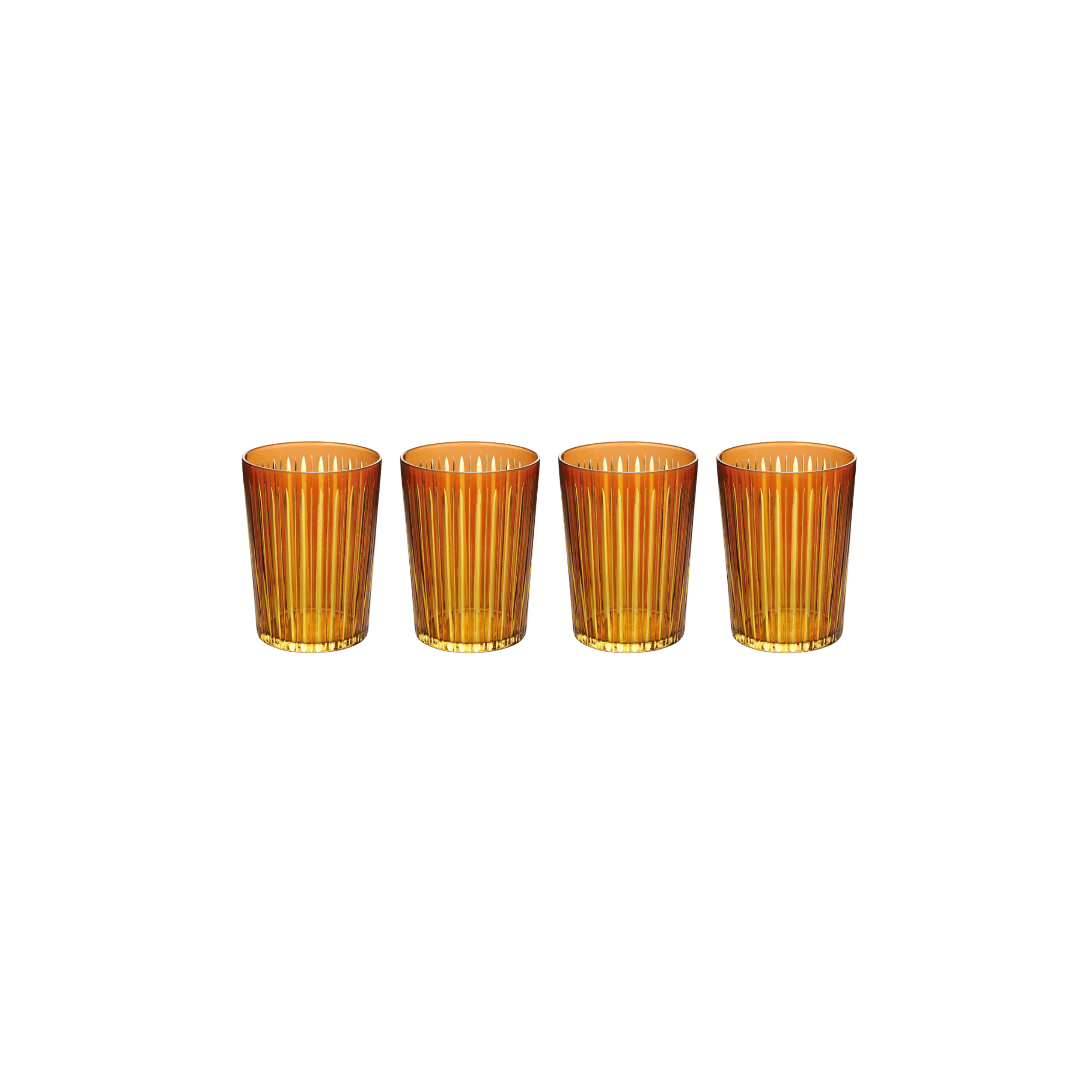 Set de 4 Vasos Double Old Fashioned Prism Ambar