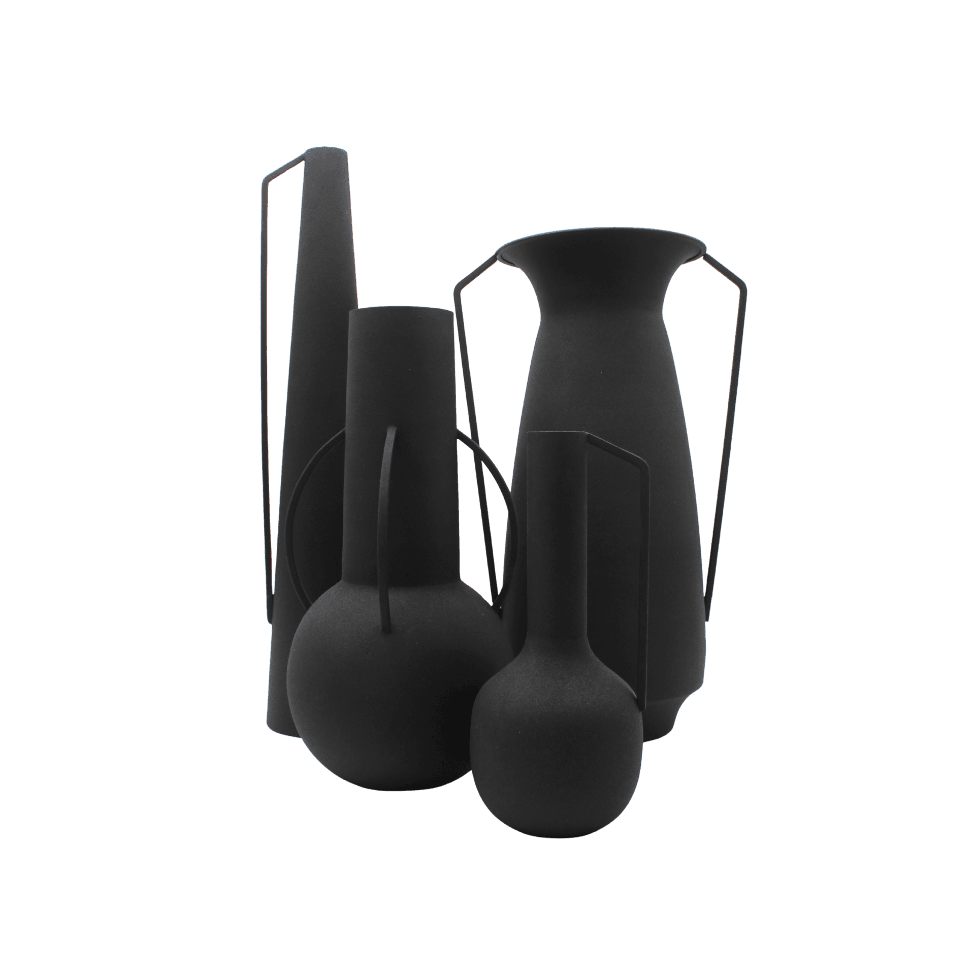 Set de 4 Jarrones Roman Black