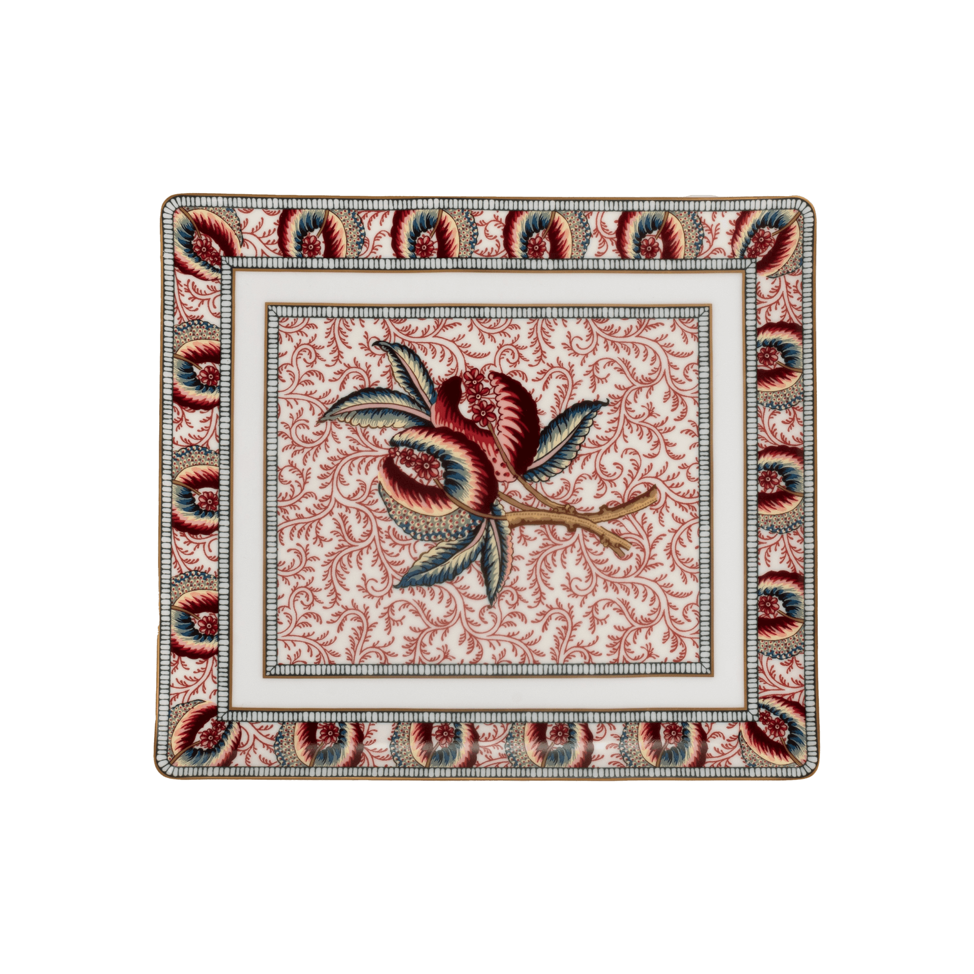 Charola Rectangular Grande de Porcelana Braquenie
