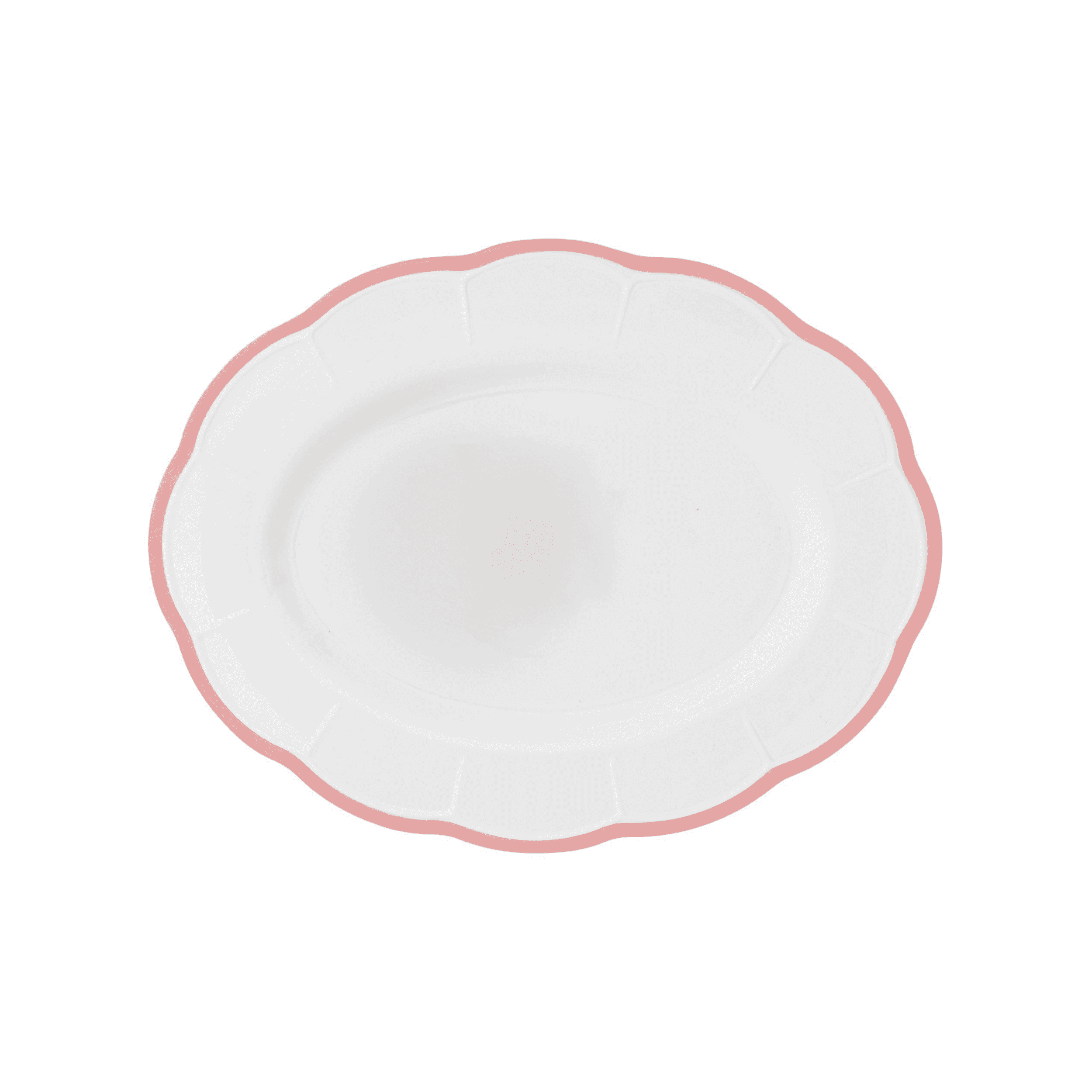 Plato de Servicio Ovalado Pink Rim
