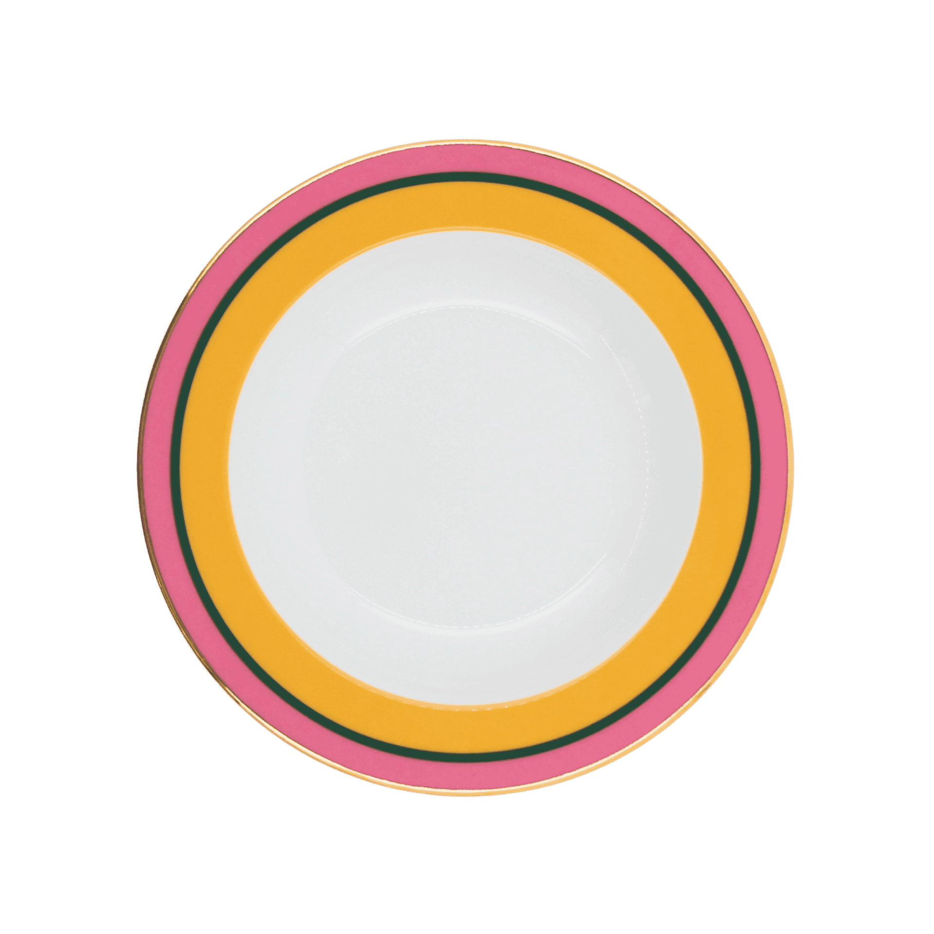 Set de 2 Platos para Sopa de Porcelana Rainbow Giallo