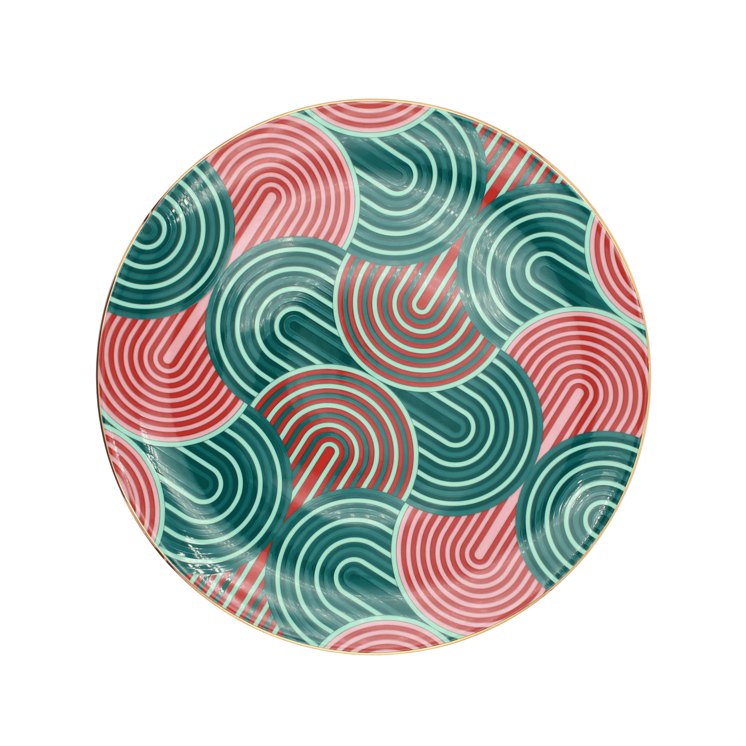 Plato Base de Porcelana Slinky Verde