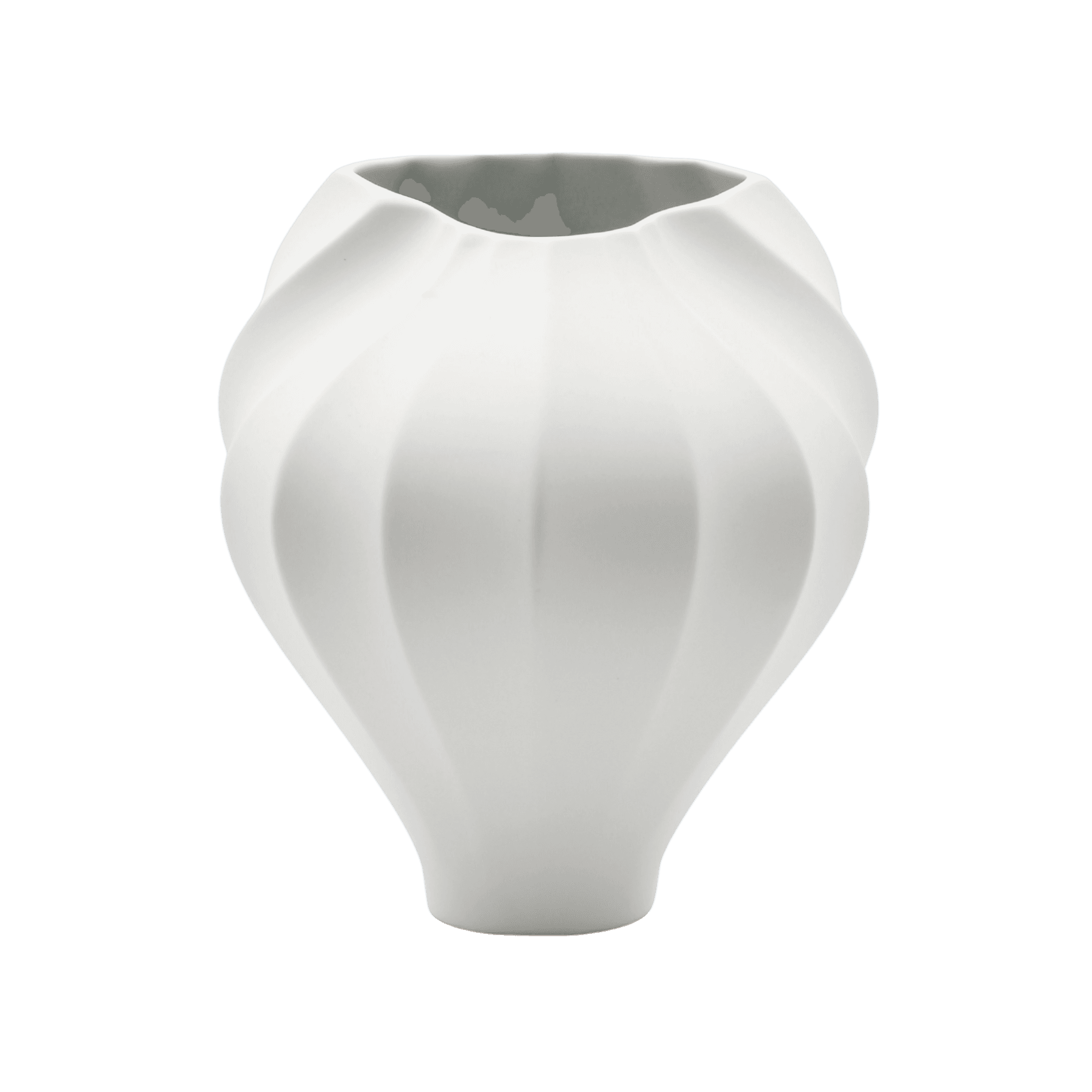 Jarron Valise C Porcelana Blanco Bajo