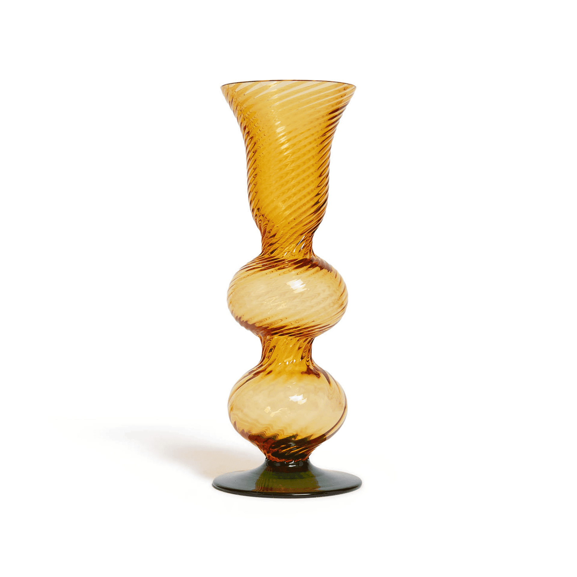 Florero de Cristal Baby Solid Amber Pequeño