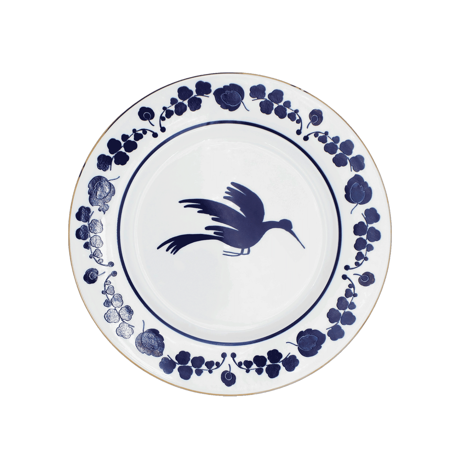 Plato Base de Porcelana Wildbird Blu