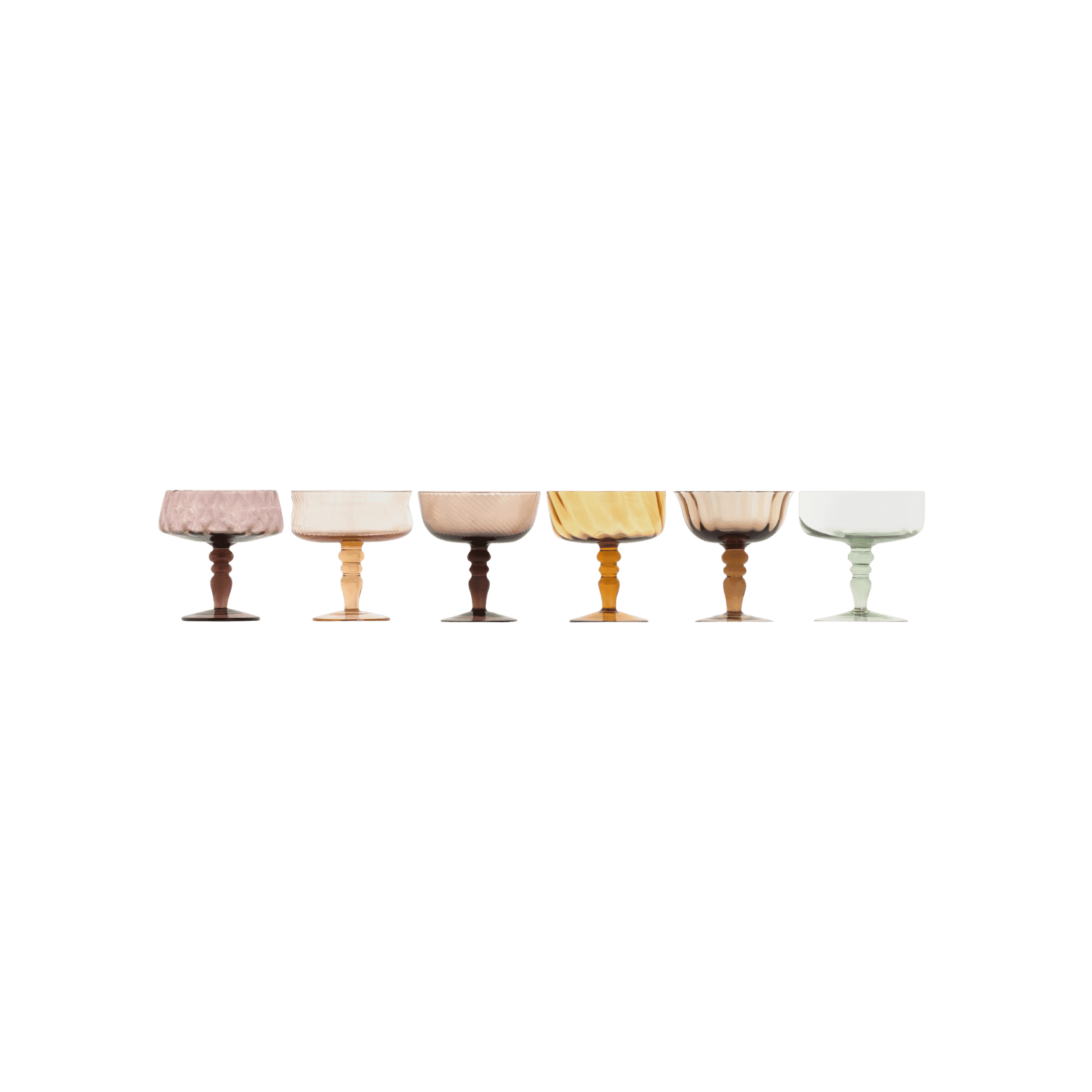 Set de 6 Copas Bowl Nuance Amber Rose Texture