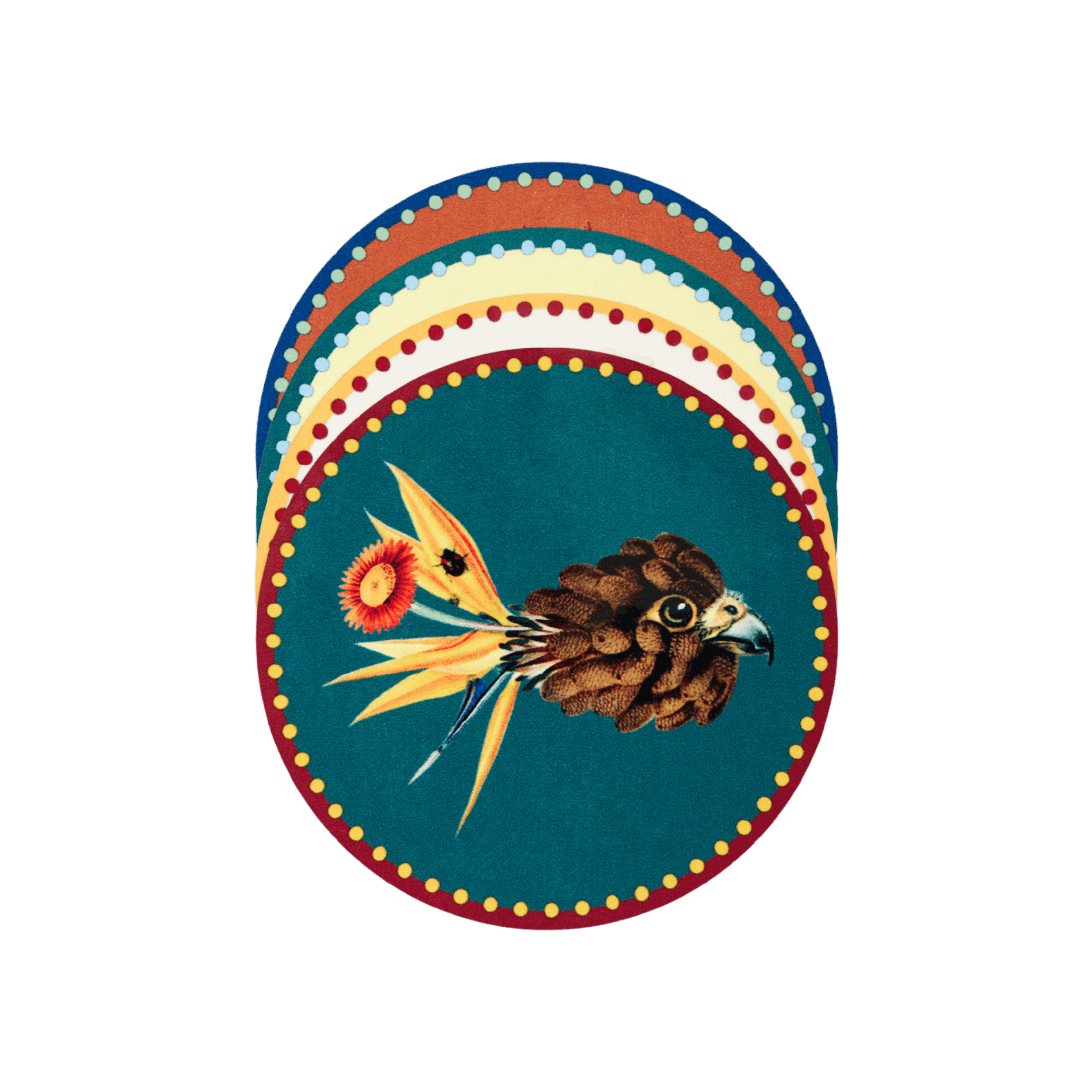 Set de 4 Portavasos de Corcho Flying Friends